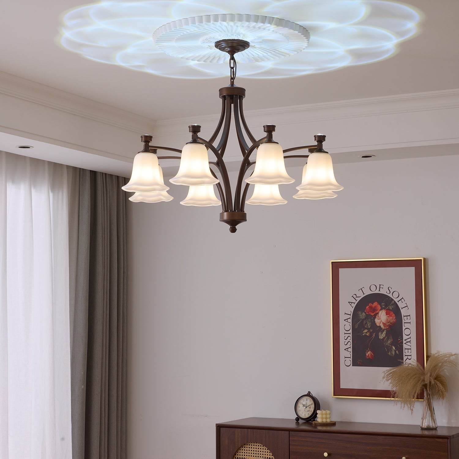 Viloros Traditional Premium Bell Glass Chandelier - Letslighting