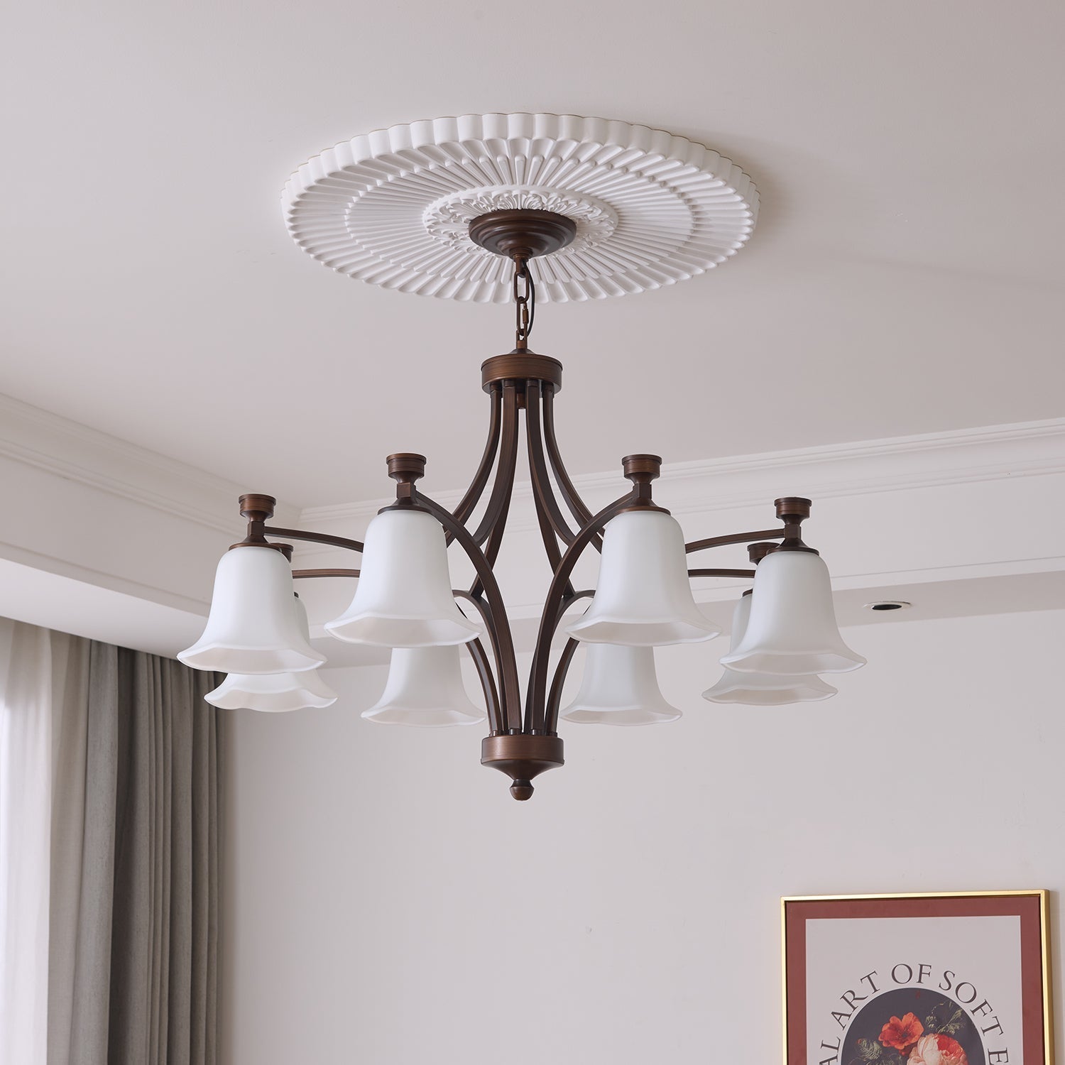 Viloros Traditional Premium Bell Glass Chandelier - Letslighting