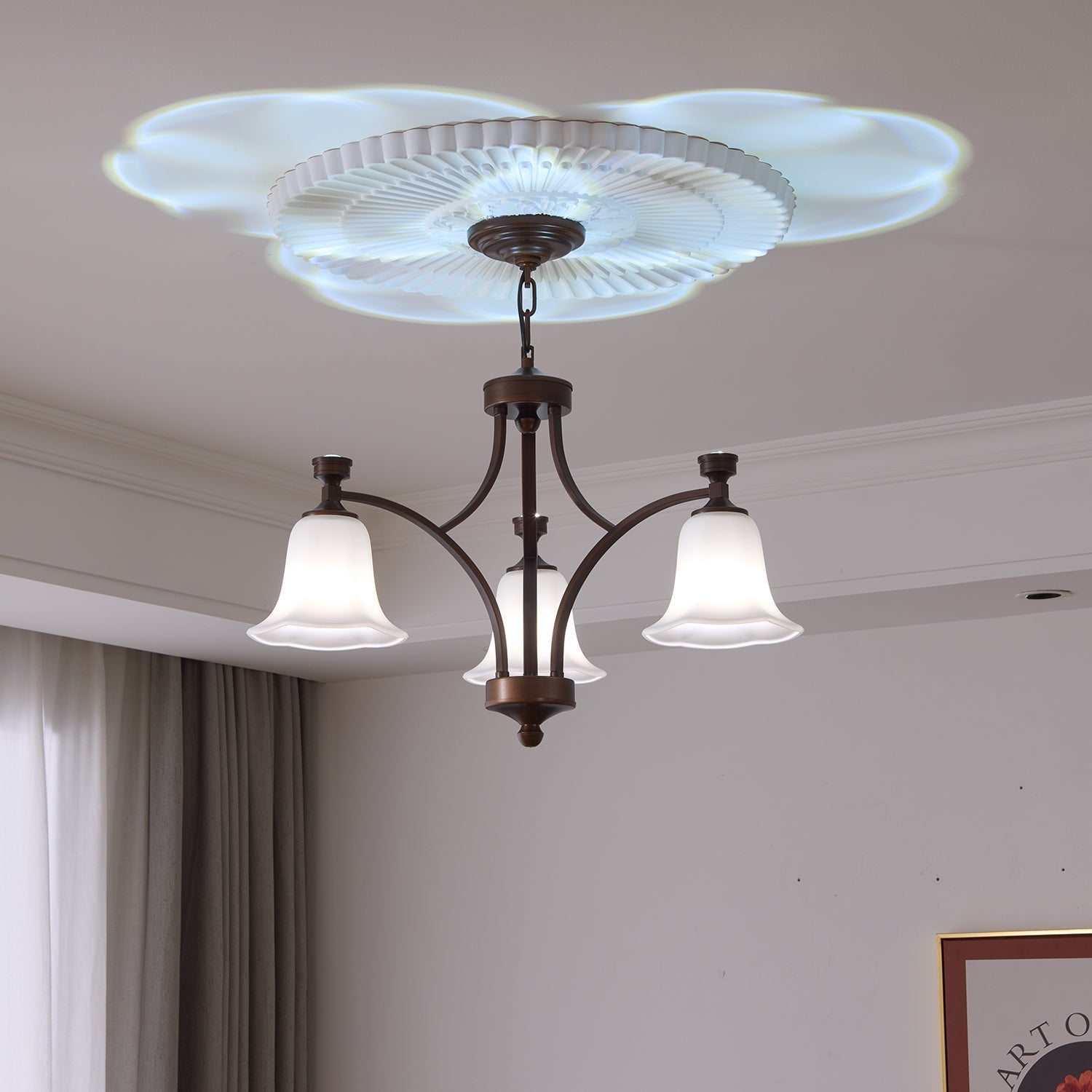 Viloros Traditional Premium Bell Glass Chandelier - Letslighting