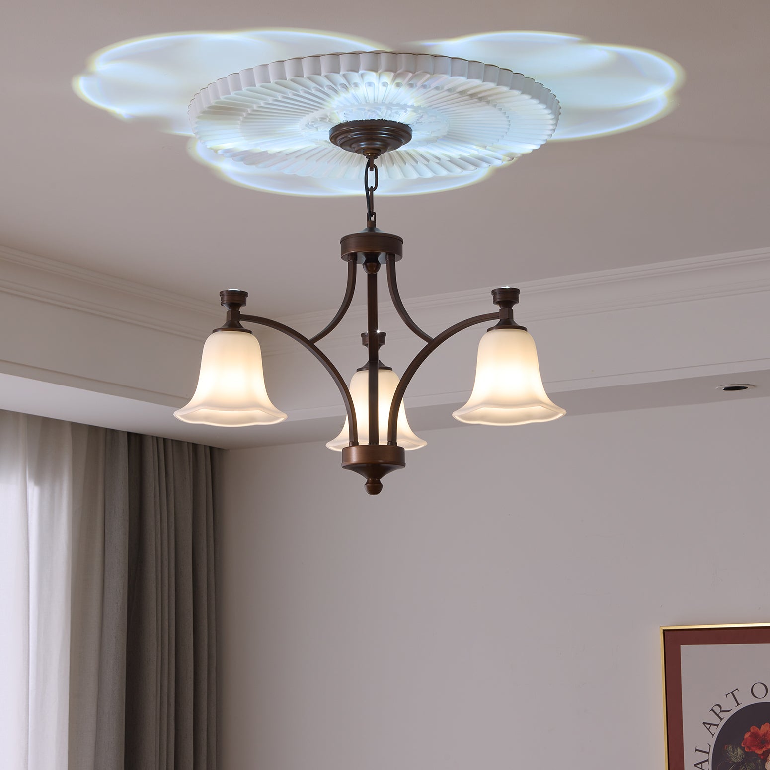 Viloros Traditional Premium Bell Glass Chandelier - Letslighting