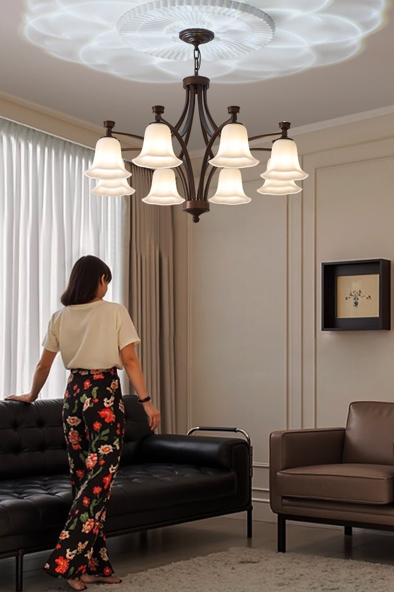 Viloros Traditional Premium Bell Glass Chandelier - Letslighting