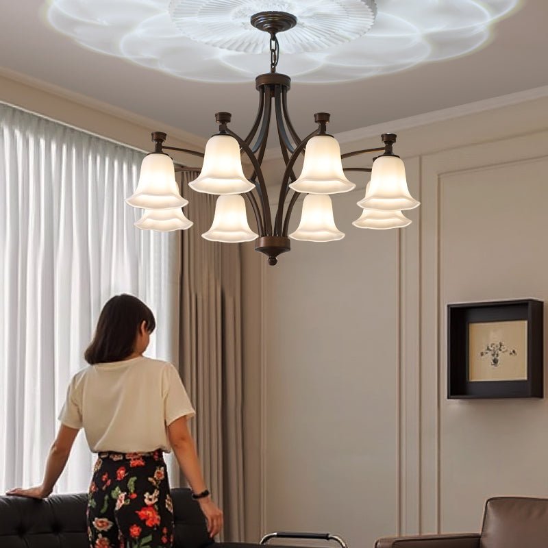 Viloros Traditional Premium Bell Glass Chandelier - Letslighting