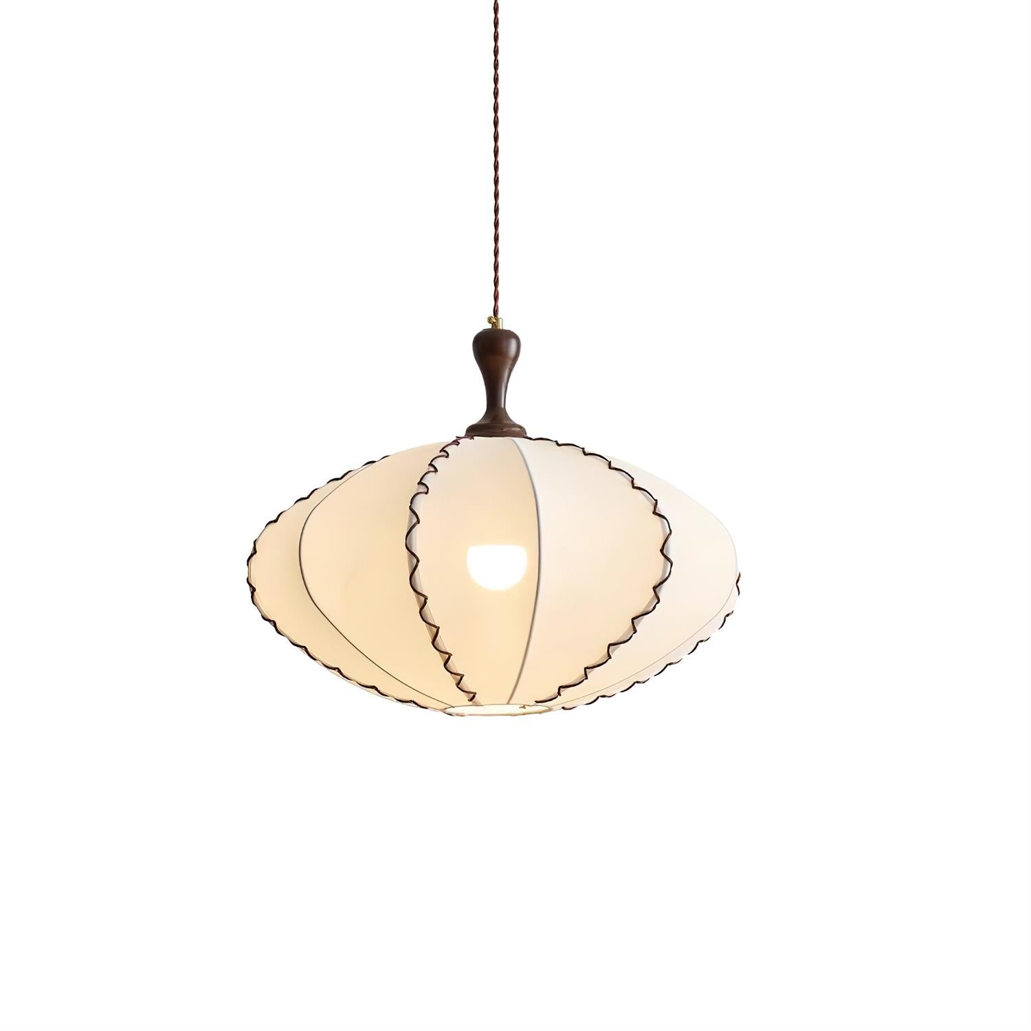 Lucian Pendant Lamp Scalloped Pleated Fabric - Letslighting