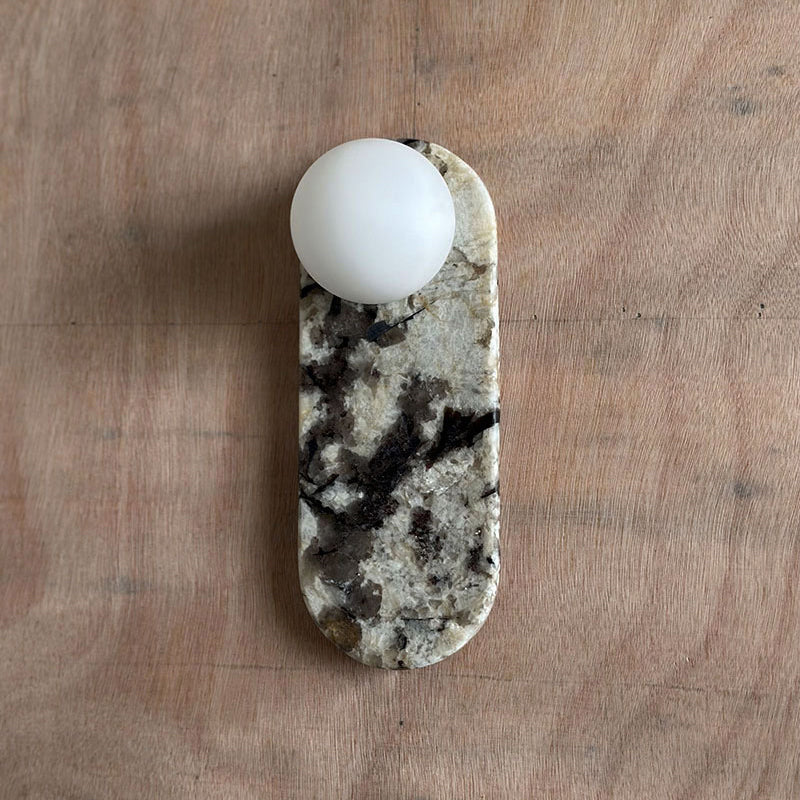 Avi Oval Wall Lamp Marble - Letslighting