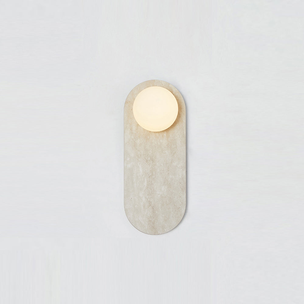Avi Oval Wall Lamp Marble - Letslighting