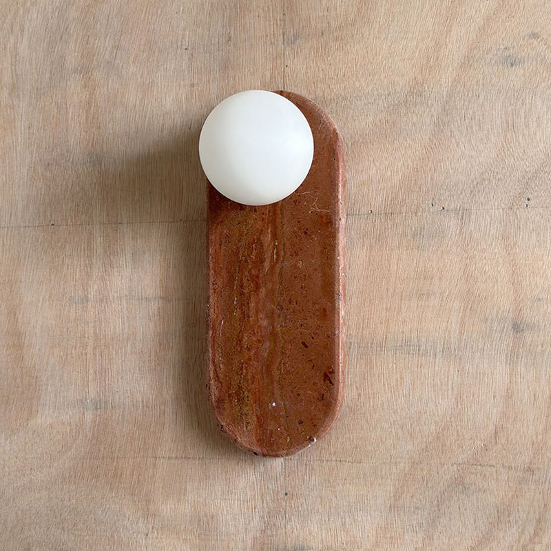 Avi Oval Wall Lamp Marble - Letslighting