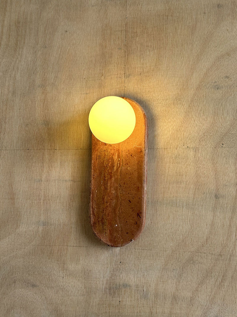 Lucie Premium Nordic Oval Marble Glass Wall Lamp - Letslighting