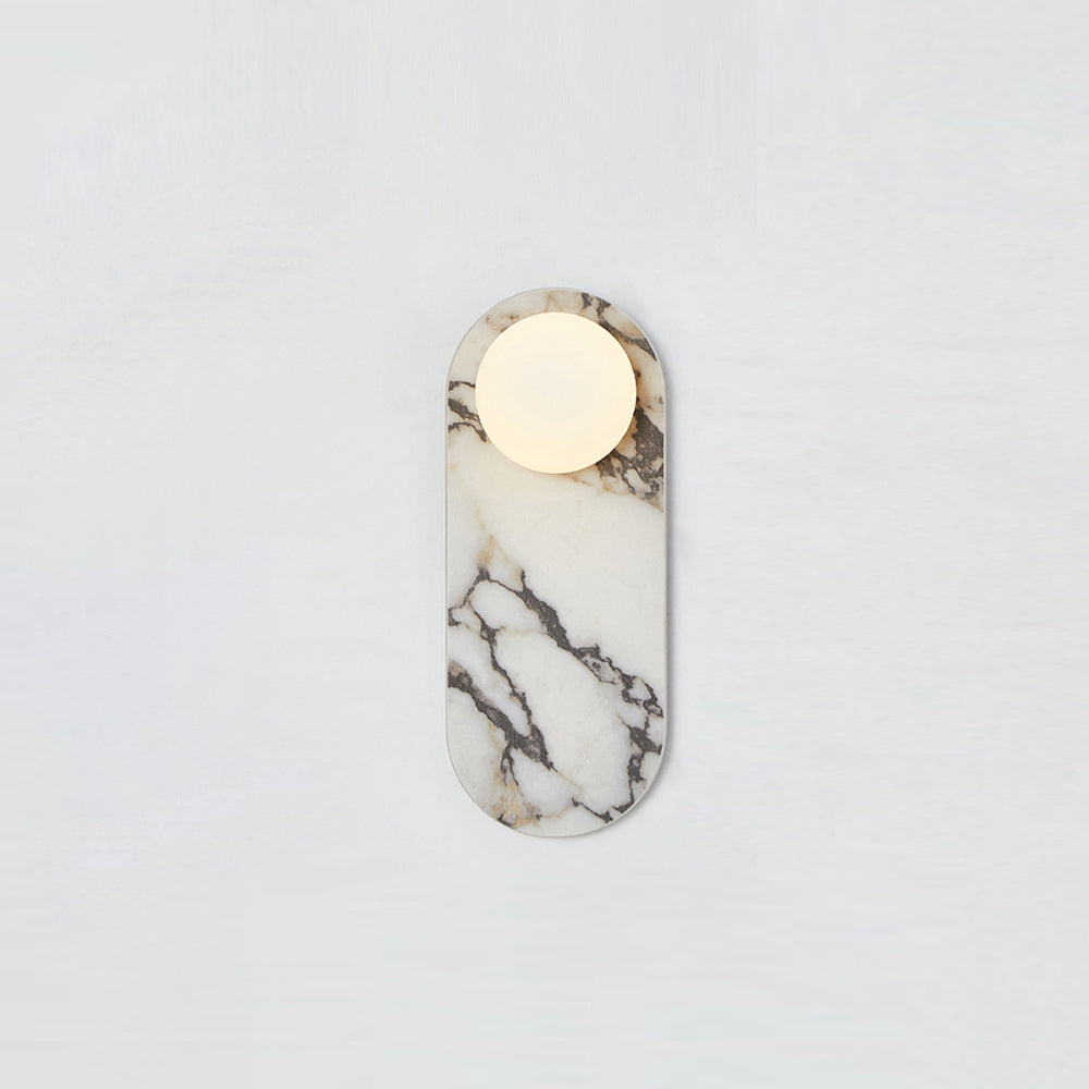 Avi Oval Wall Lamp Marble - Letslighting