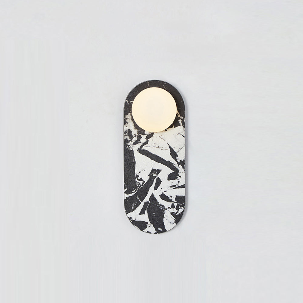 Avi Oval Wall Lamp Marble - Letslighting