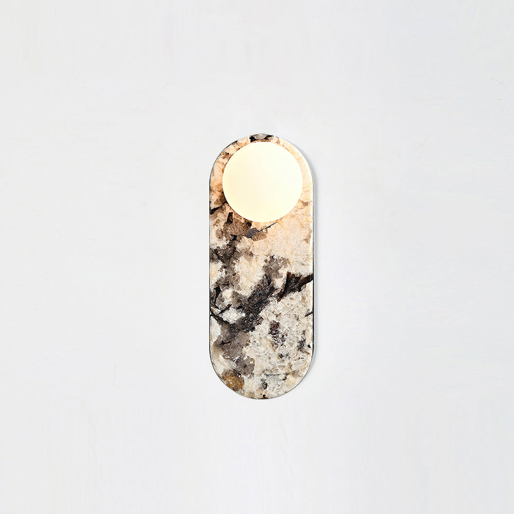 Avi Oval Wall Lamp Marble - Letslighting