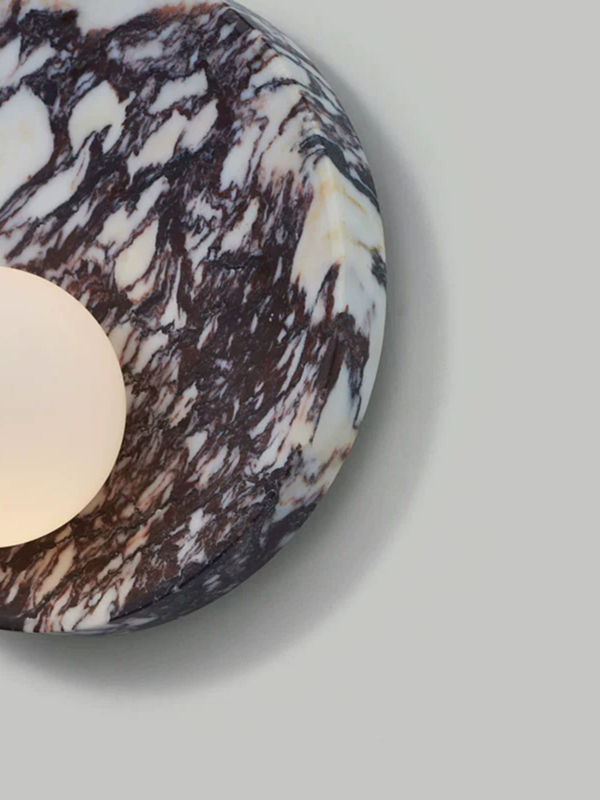 Uphae Premium Nordic Round Marble Glass Wall Lamp - Letslighting