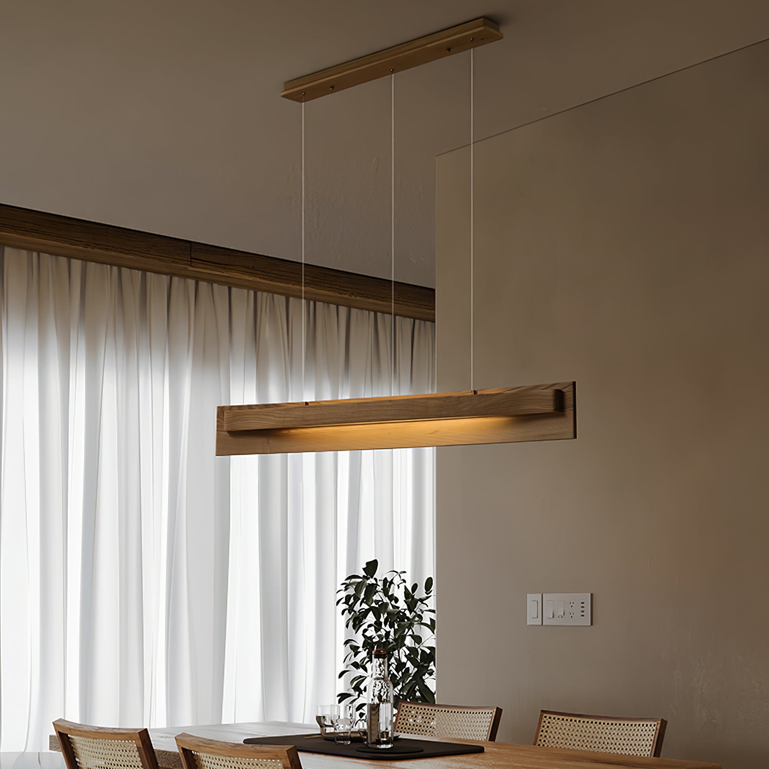 Zaraeyra Minimalist Wood Pendant Light - Letslighting