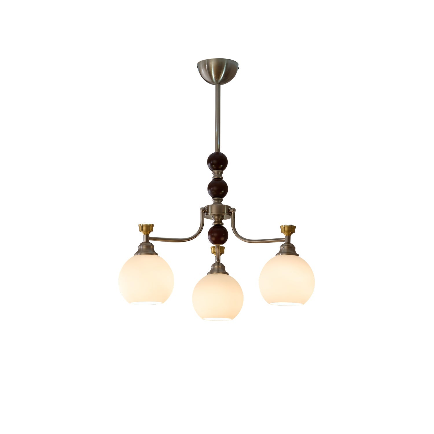 Eursoria Traditional Art Orb Wood Glass Chandelier - Letslighting