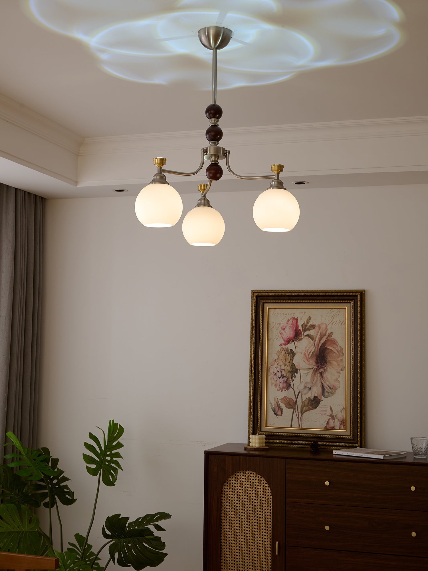 Eursoria Traditional Art Orb Wood Glass Chandelier - Letslighting