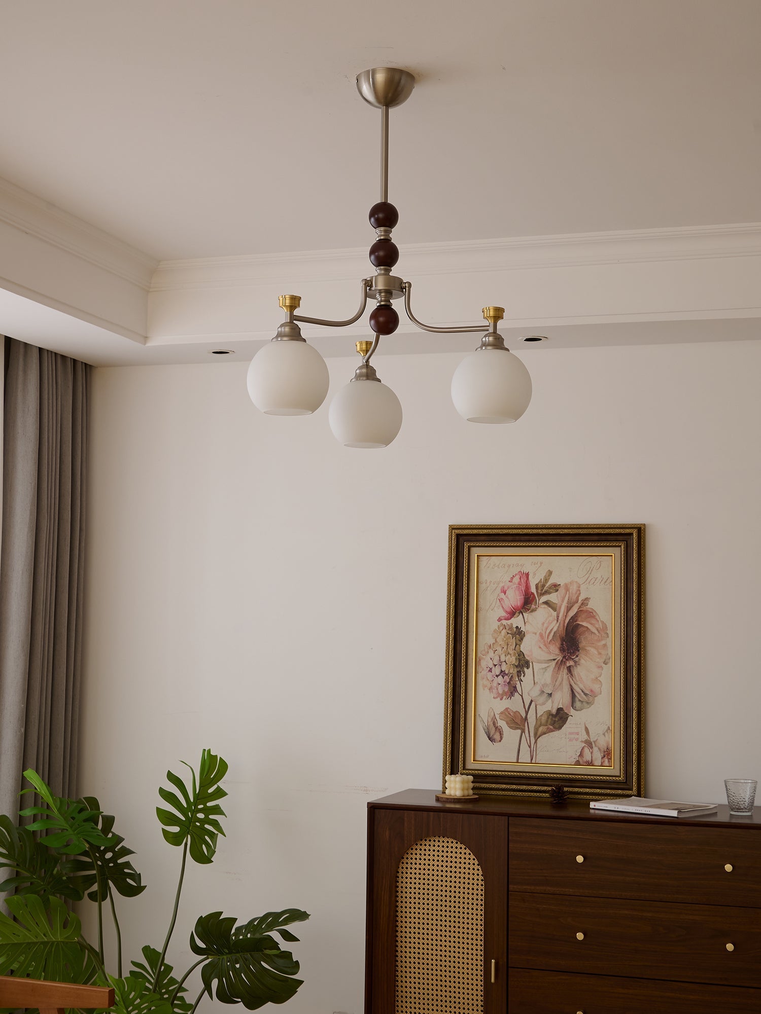 Eursoria Traditional Art Orb Wood Glass Chandelier - Letslighting