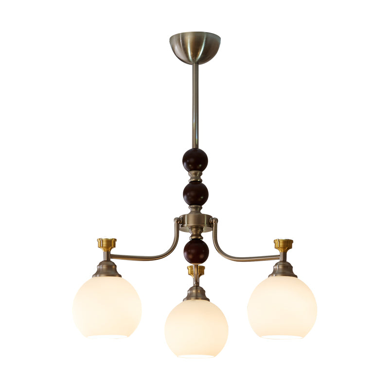 Eursoria Traditional Art Orb Wood Glass Chandelier - Letslighting