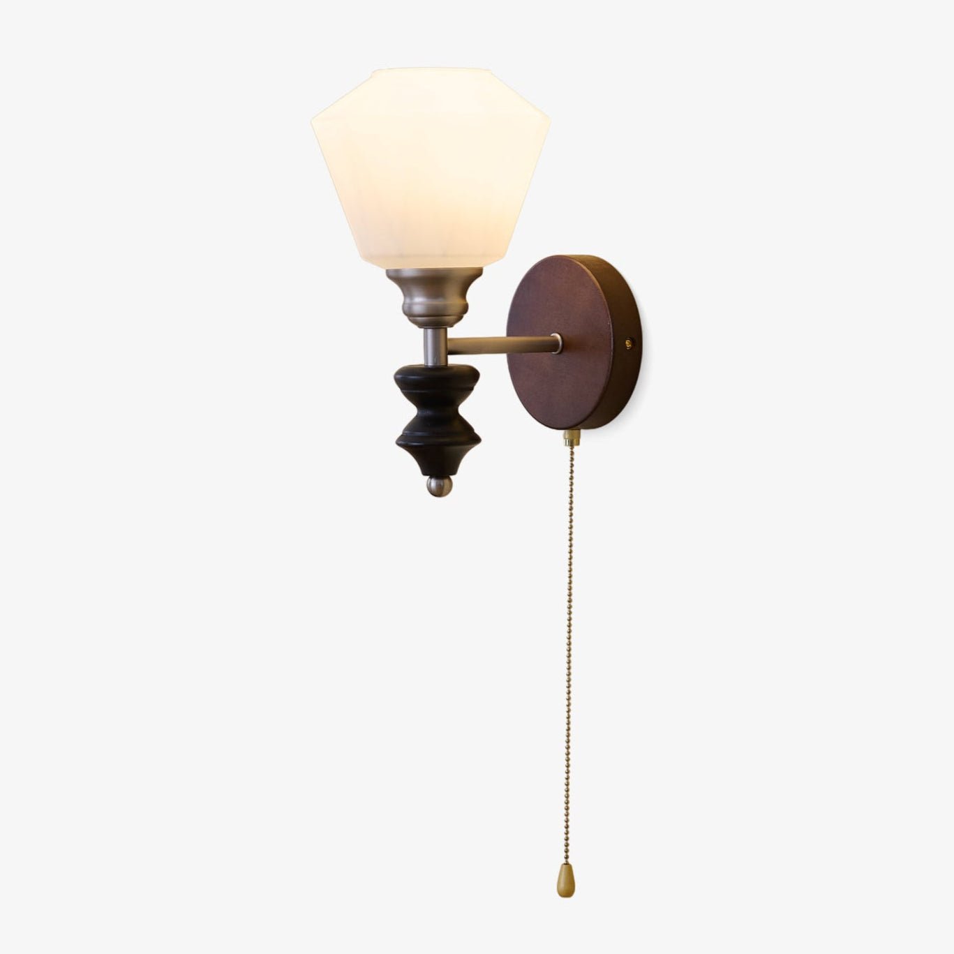 Lucille Elegance Classic Art Glass Wood Wall Lamp - Letslighting