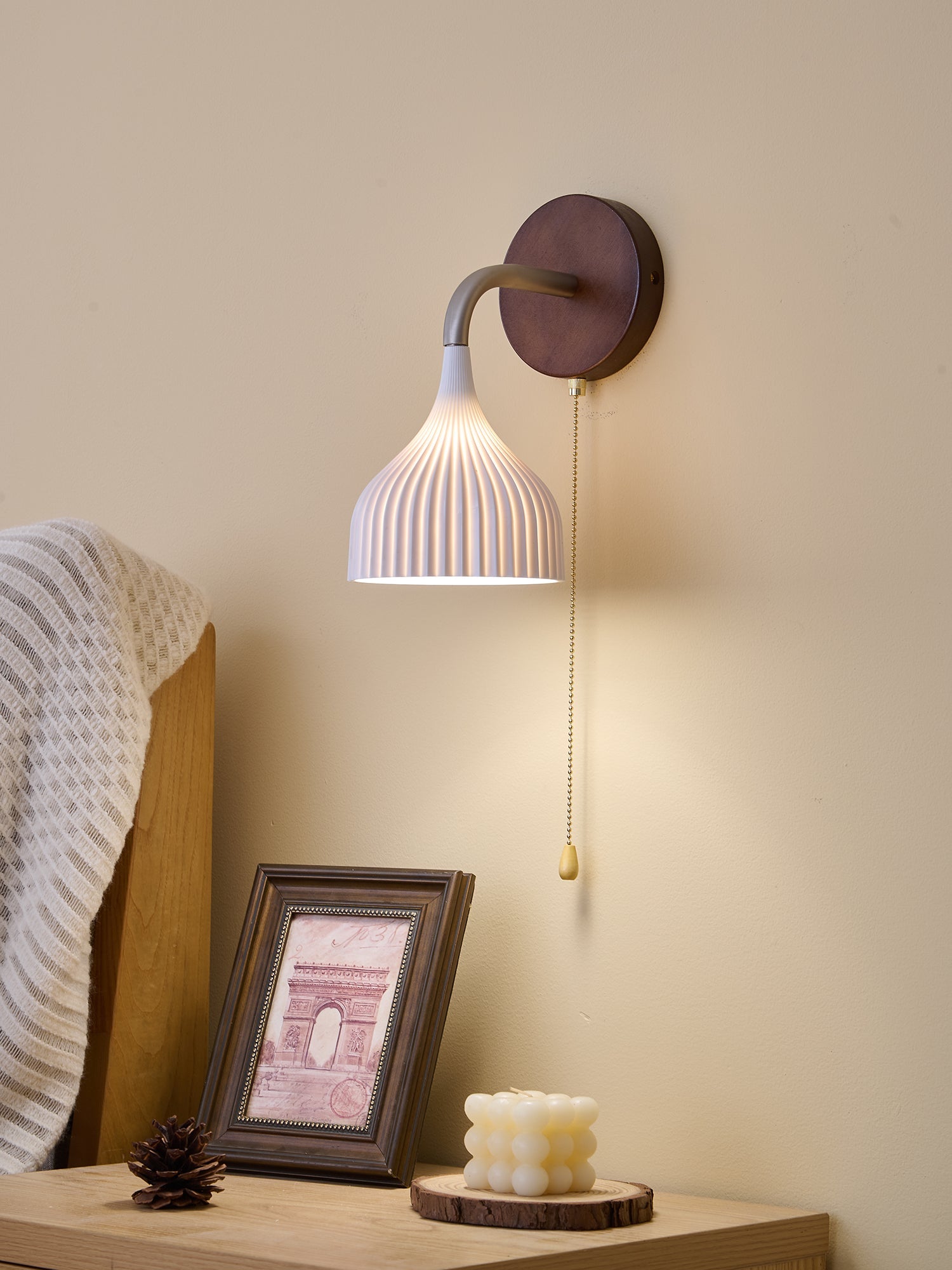 Cimararae Elegance Classic Wood Wall Lamp - Letslighting