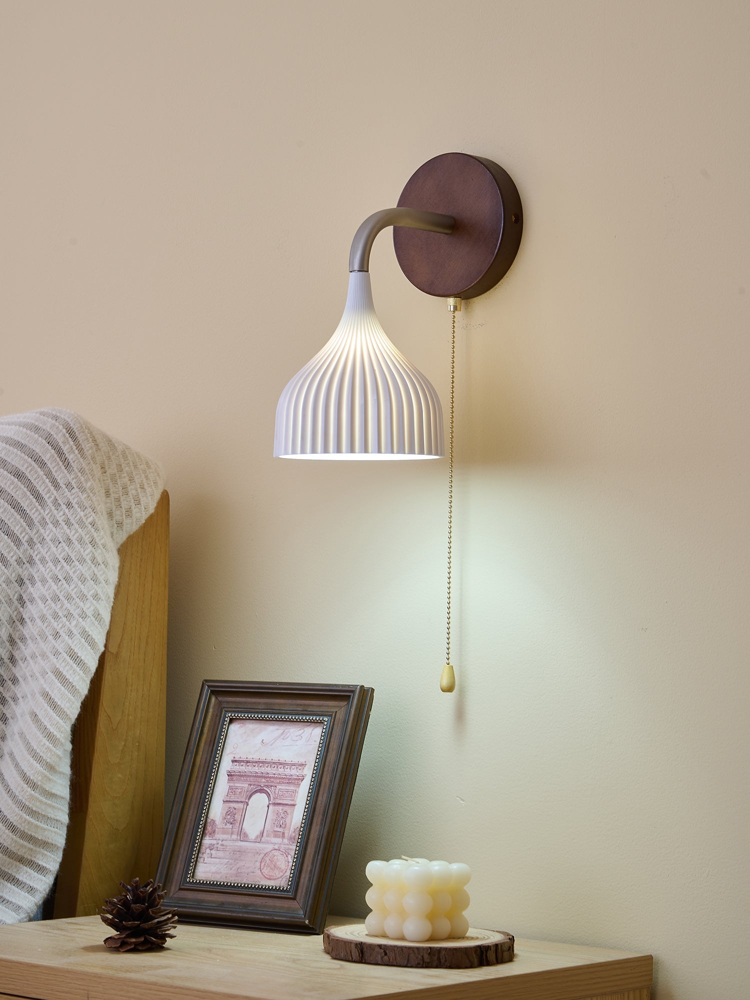 Cimararae Elegance Classic Wood Wall Lamp - Letslighting