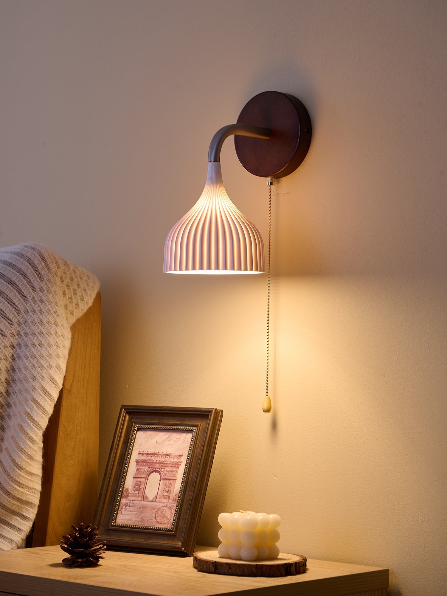 Cimararae Elegance Classic Wood Wall Lamp - Letslighting