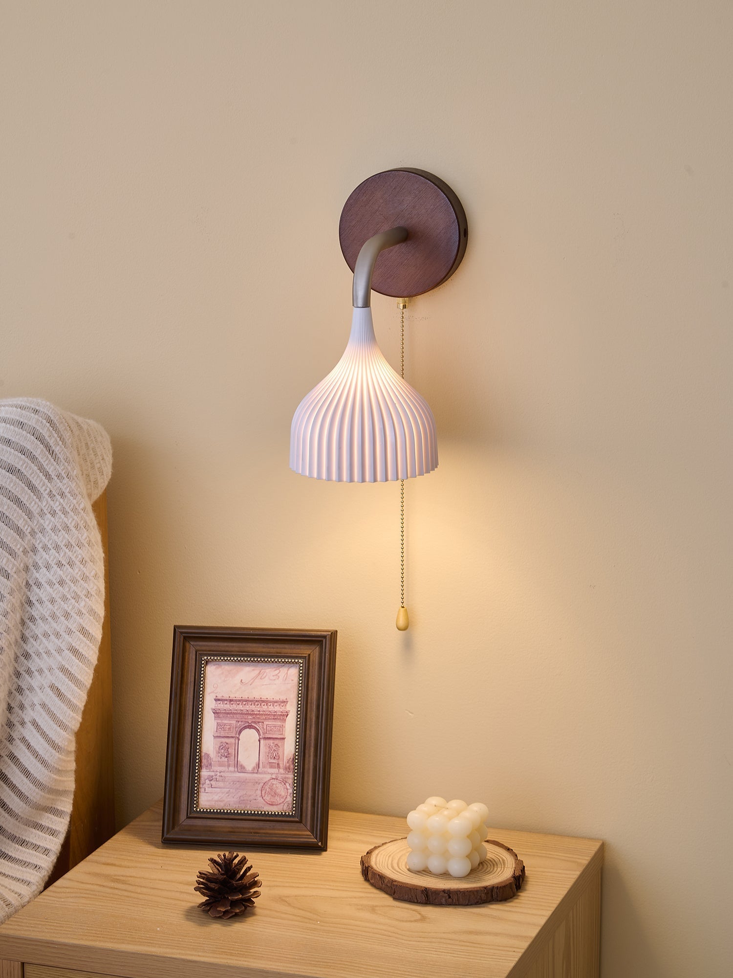 Cimararae Elegance Classic Wood Wall Lamp - Letslighting