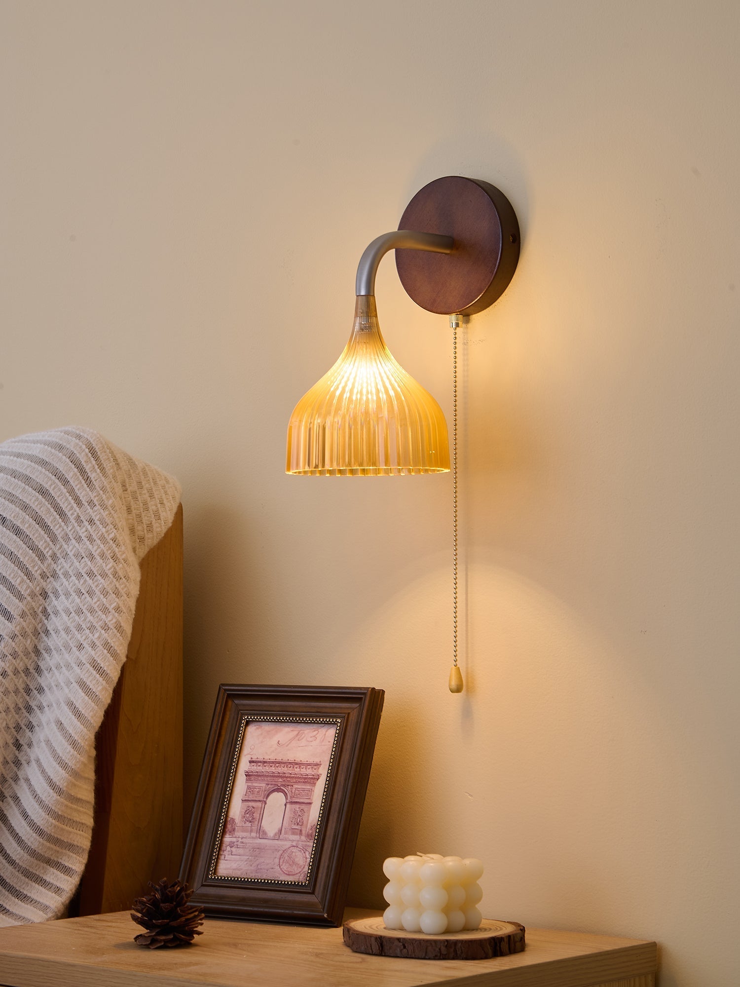 Cimararae Elegance Classic Wood Wall Lamp - Letslighting