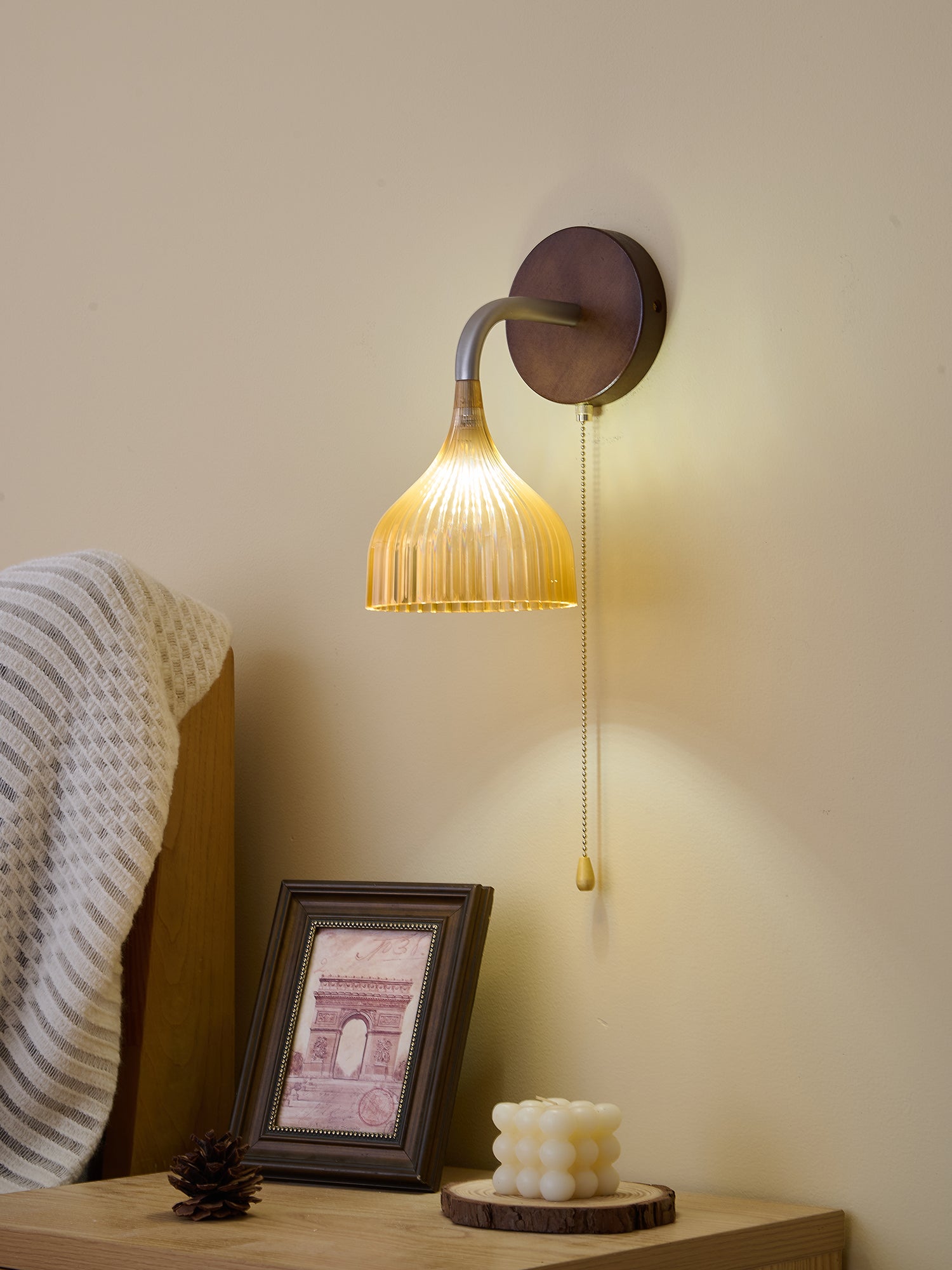 Cimararae Elegance Classic Wood Wall Lamp - Letslighting