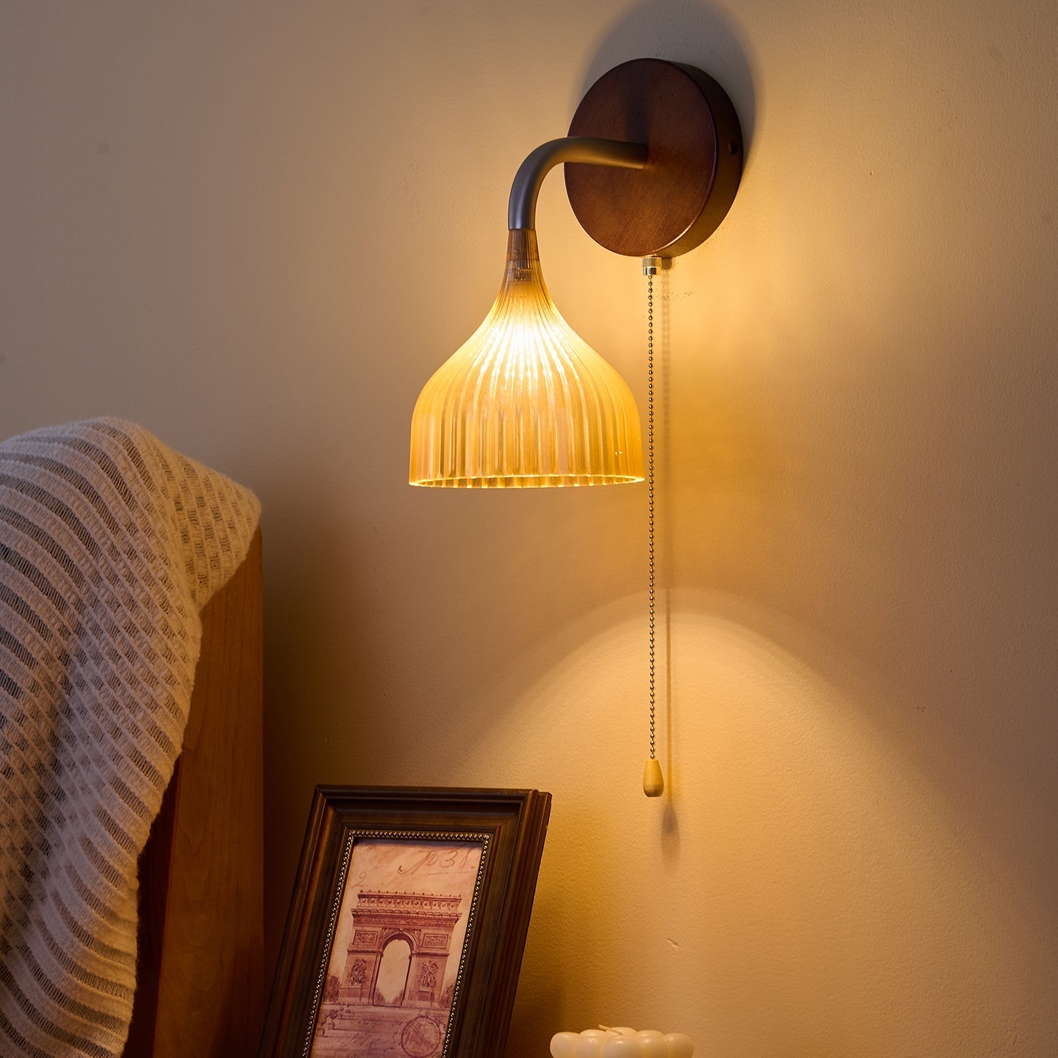 Cimararae Elegance Classic Wood Wall Lamp - Letslighting