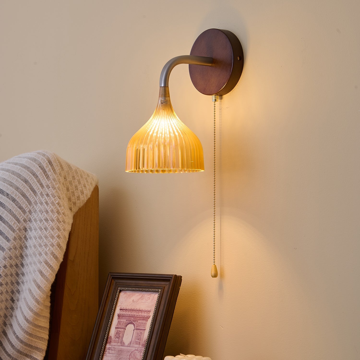 Cimararae Elegance Classic Wood Wall Lamp - Letslighting