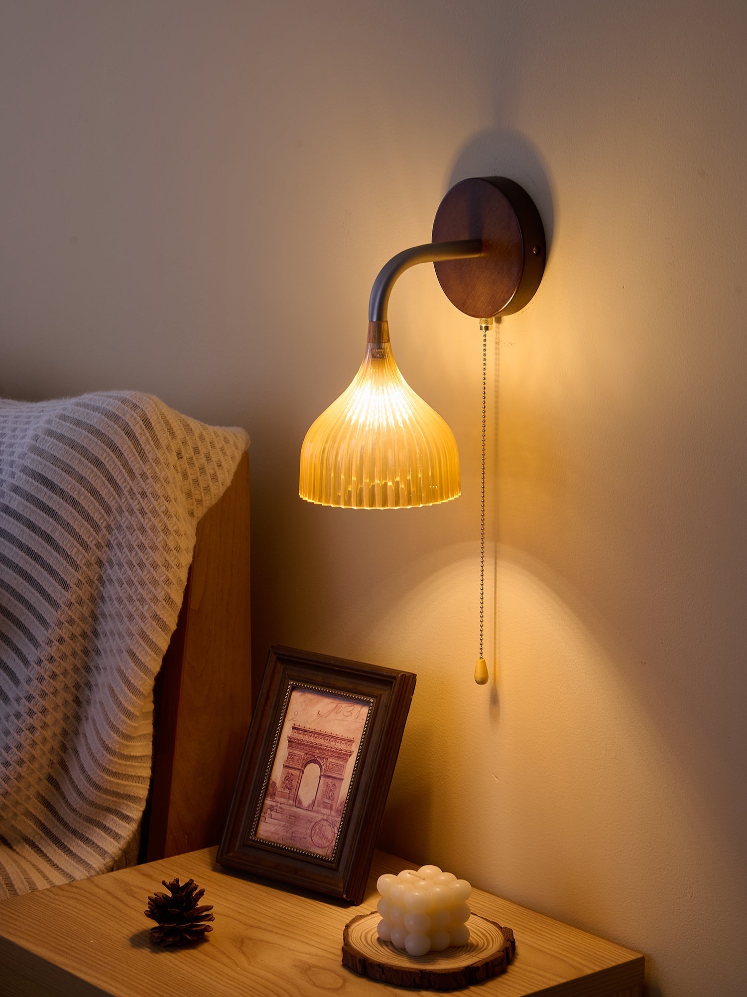 Cimararae Elegance Classic Wood Wall Lamp - Letslighting
