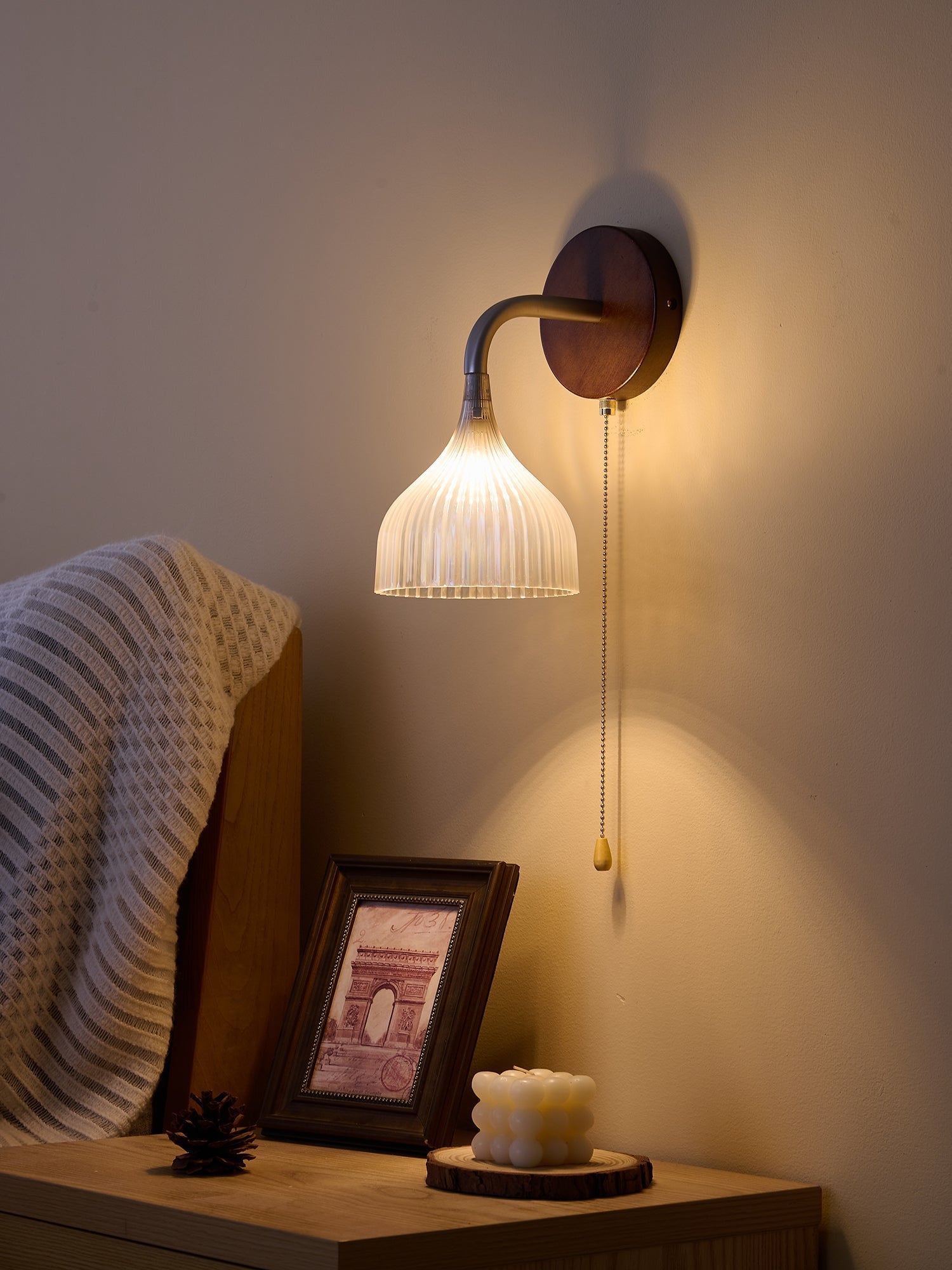 Cimararae Elegance Classic Wood Wall Lamp - Letslighting