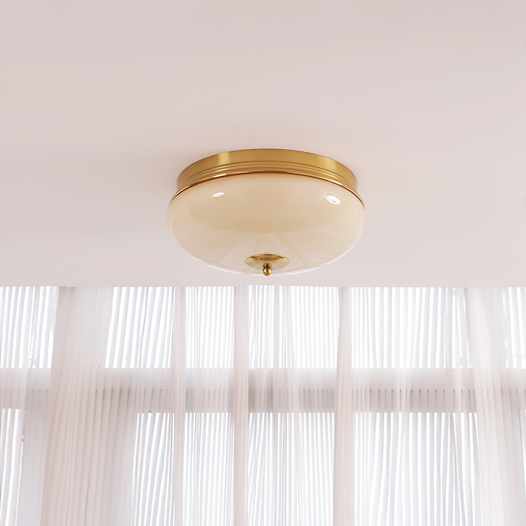 Vatalisra Modern Minimalist Round Glass Ceiling Light - Letslighting