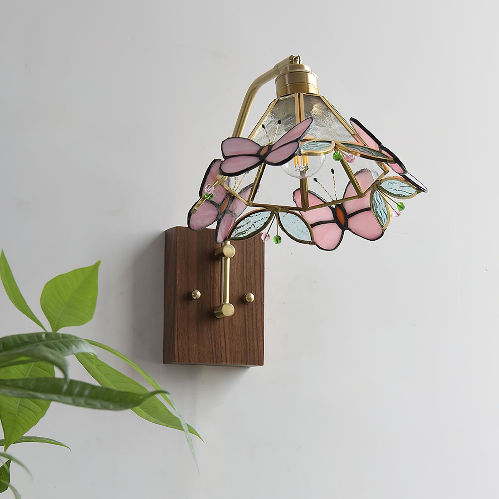 Tiffany Butterfly Wall Lamp Glass - Letslighting