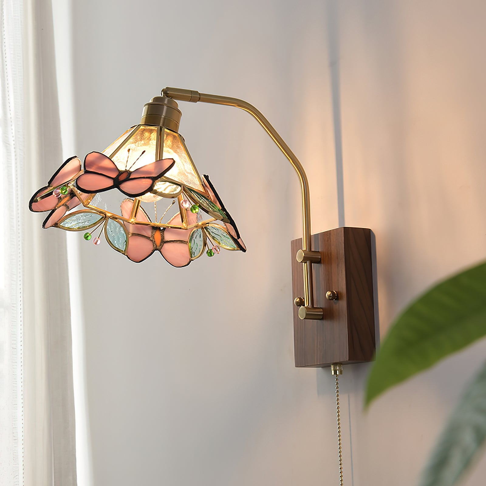 Tiffany Butterfly Wall Lamp Glass - Letslighting