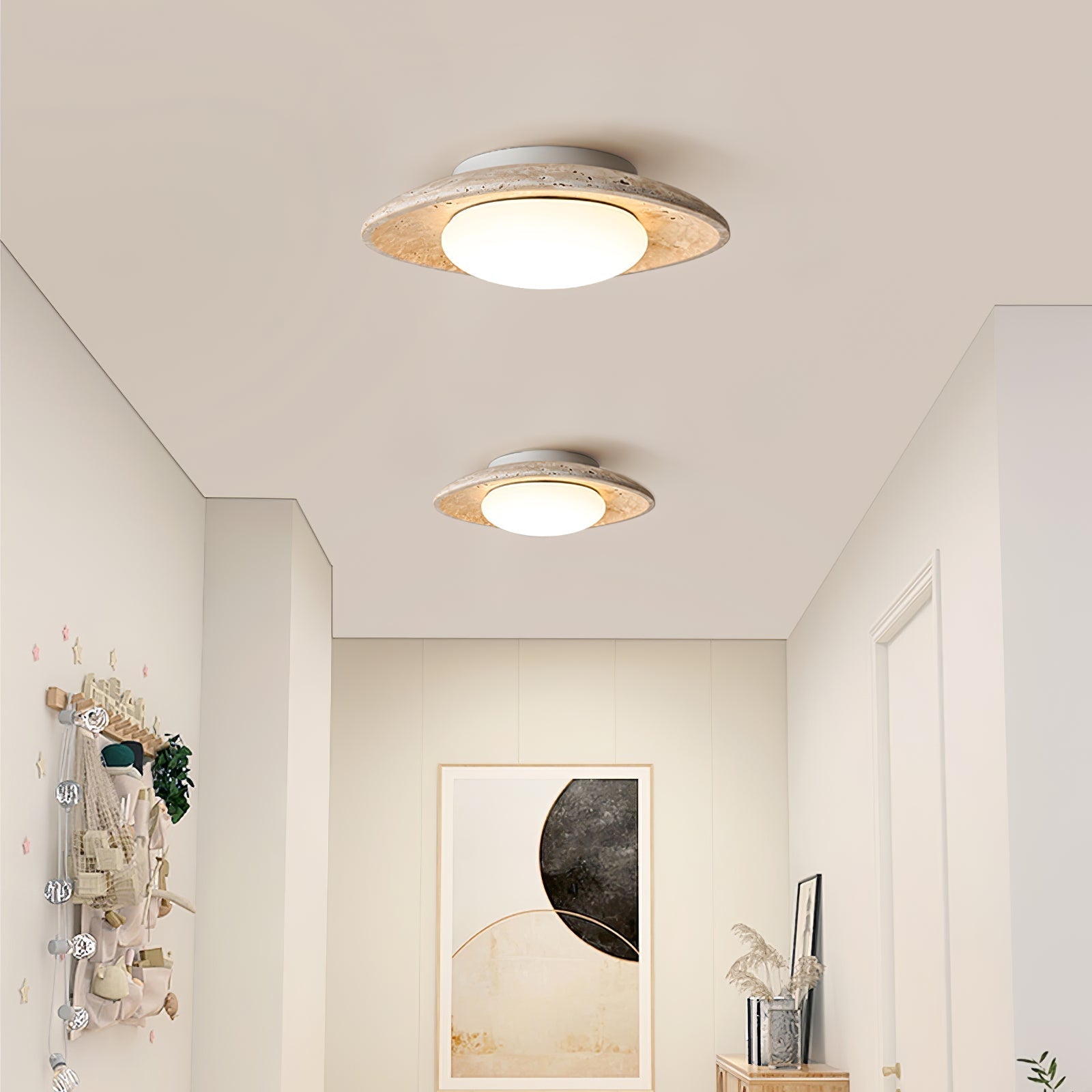 Lena Travertine Ceiling Light - Letslighting