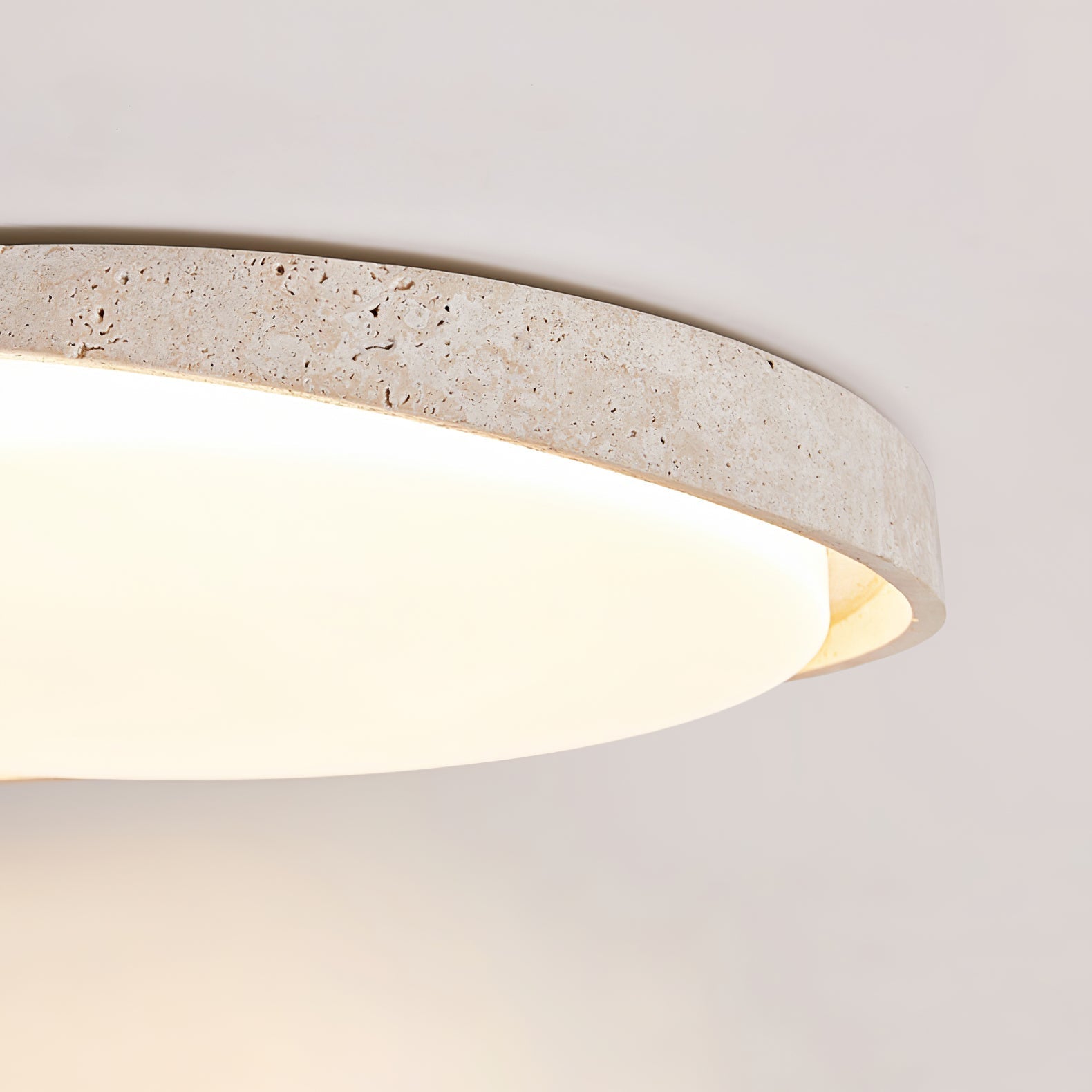 Vanoren Oval Frame Travertine Ceiling Light - Letslighting