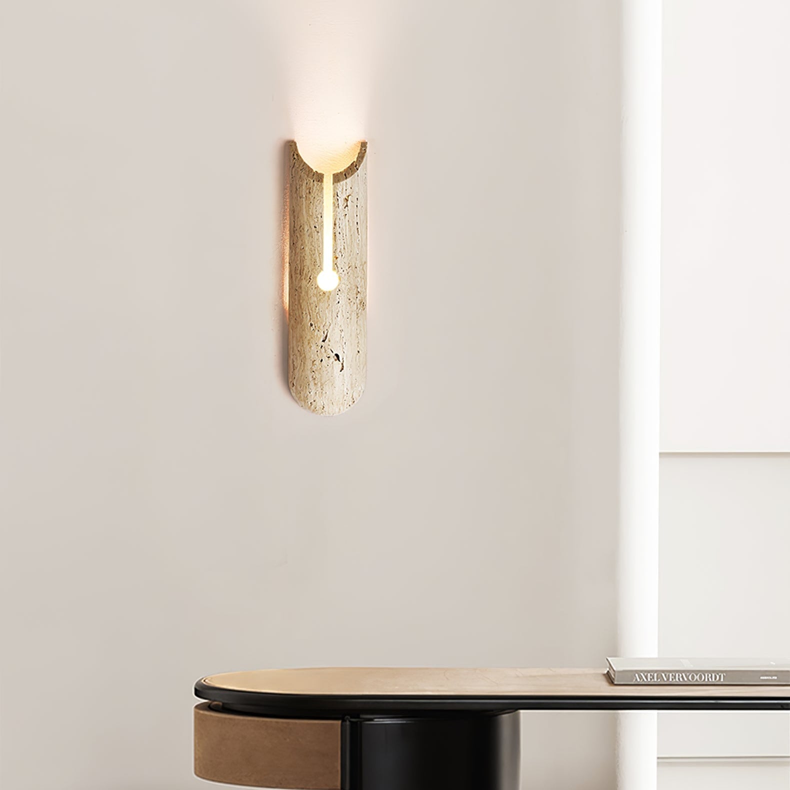 Lumen Modern Travertine Wall Light