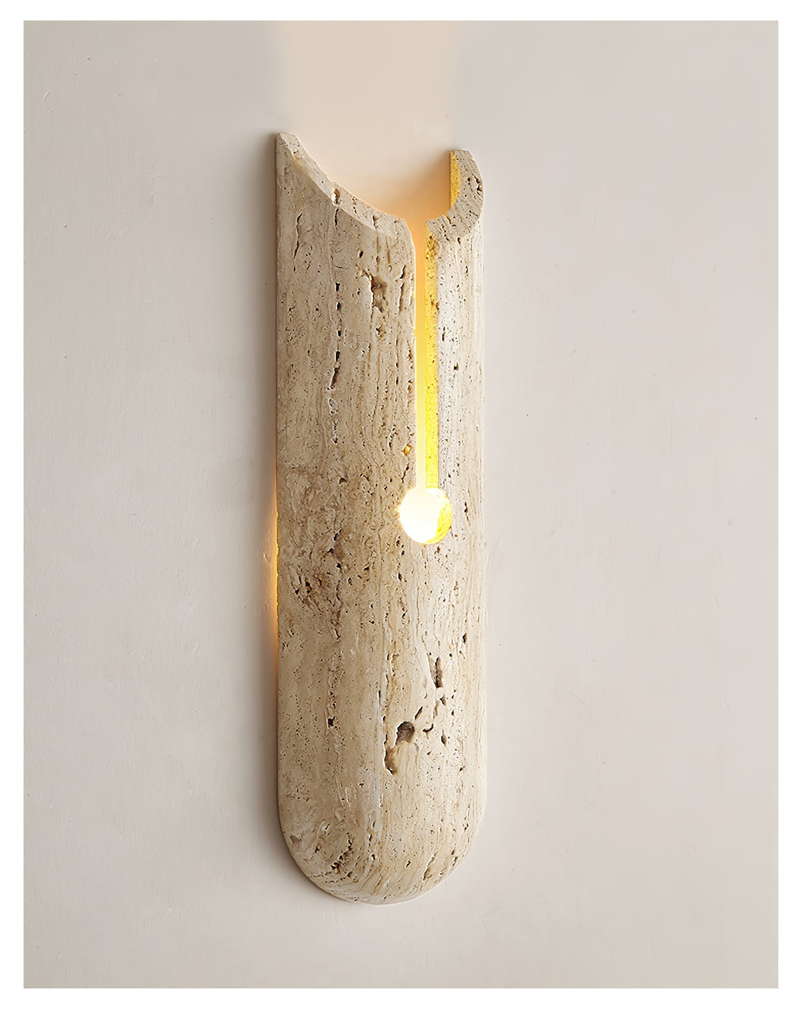 Lumen Modern Travertine Wall Light