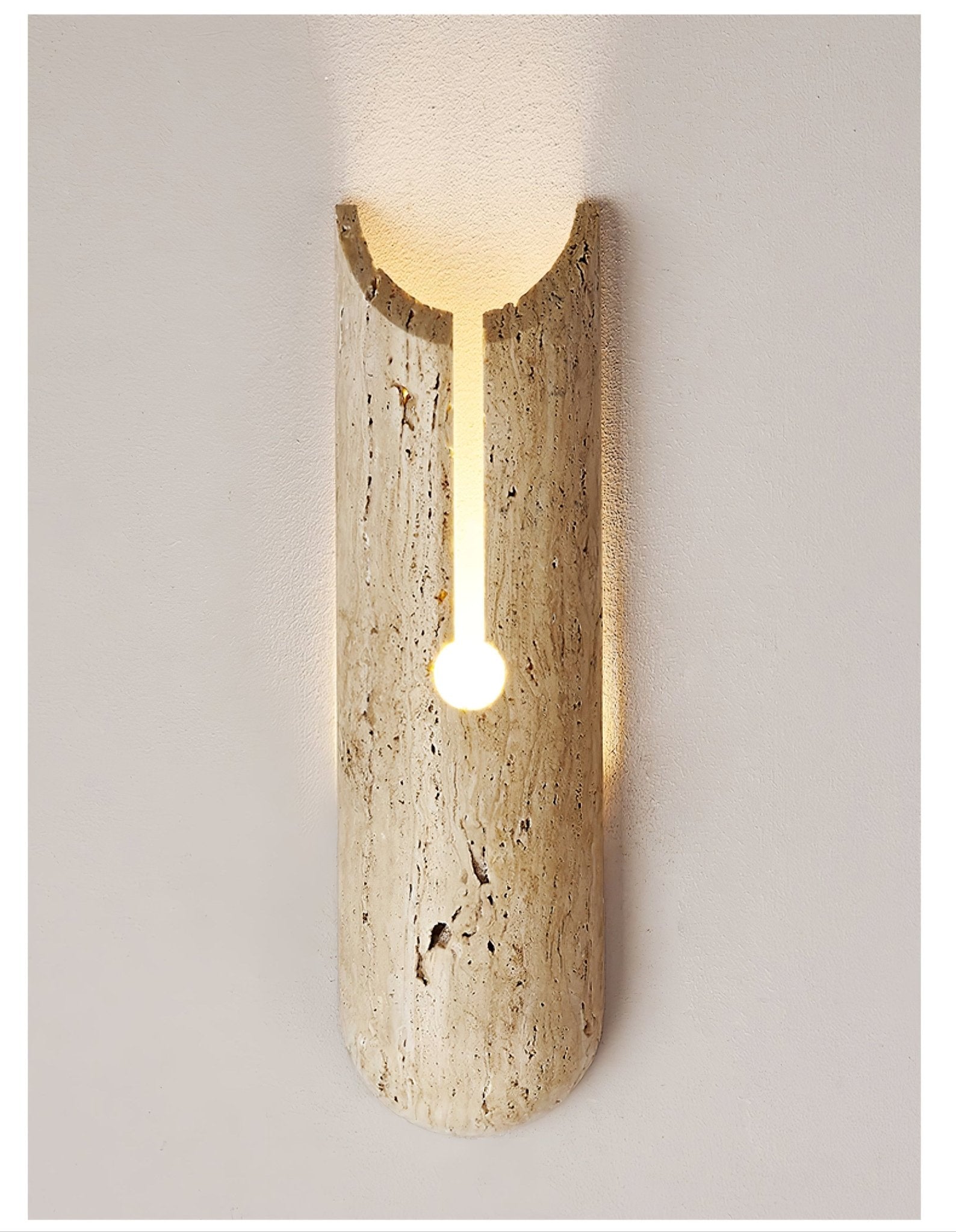 Lumen Modern Travertine Wall Light
