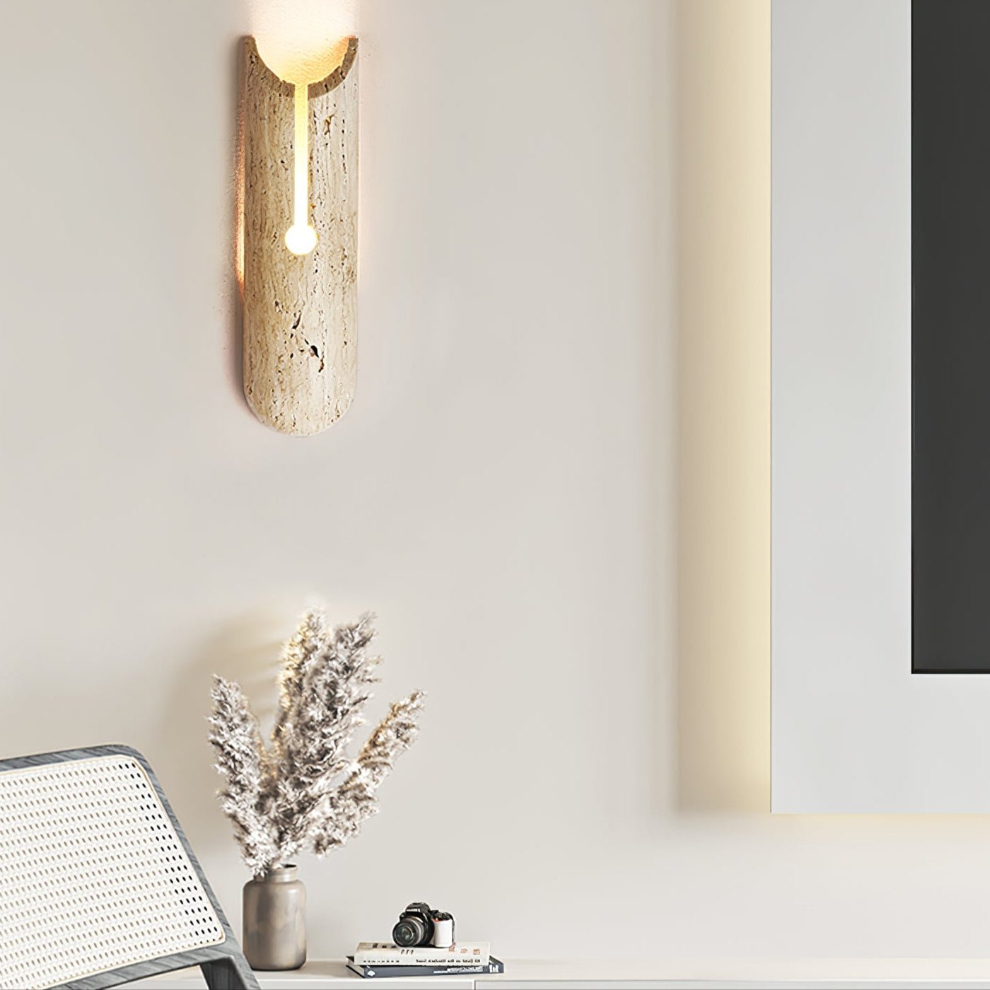 Elraeila Rustic Travertine Wall Light