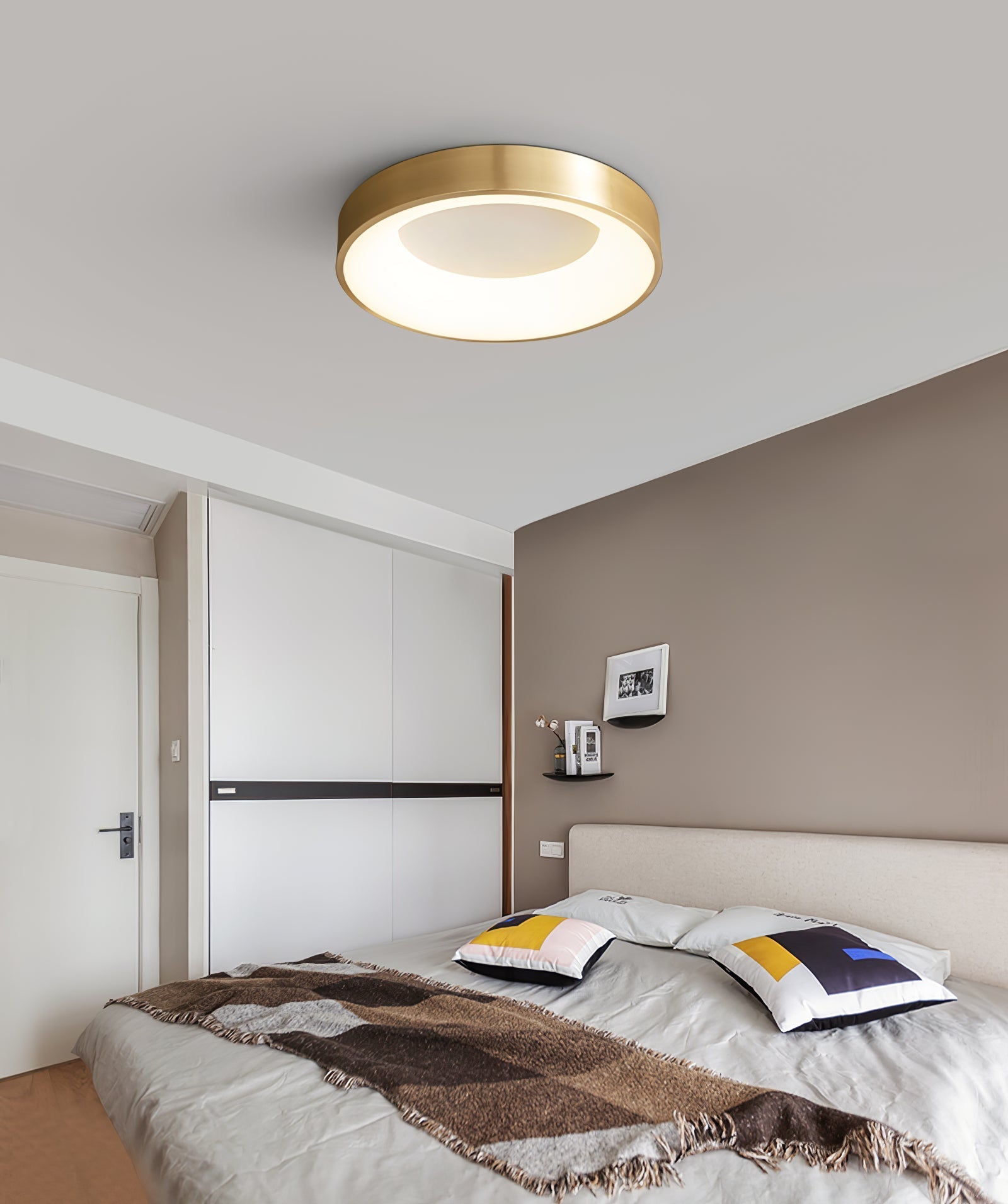 Zetheos Modern Minimalist Brass Ceiling Light - Letslighting