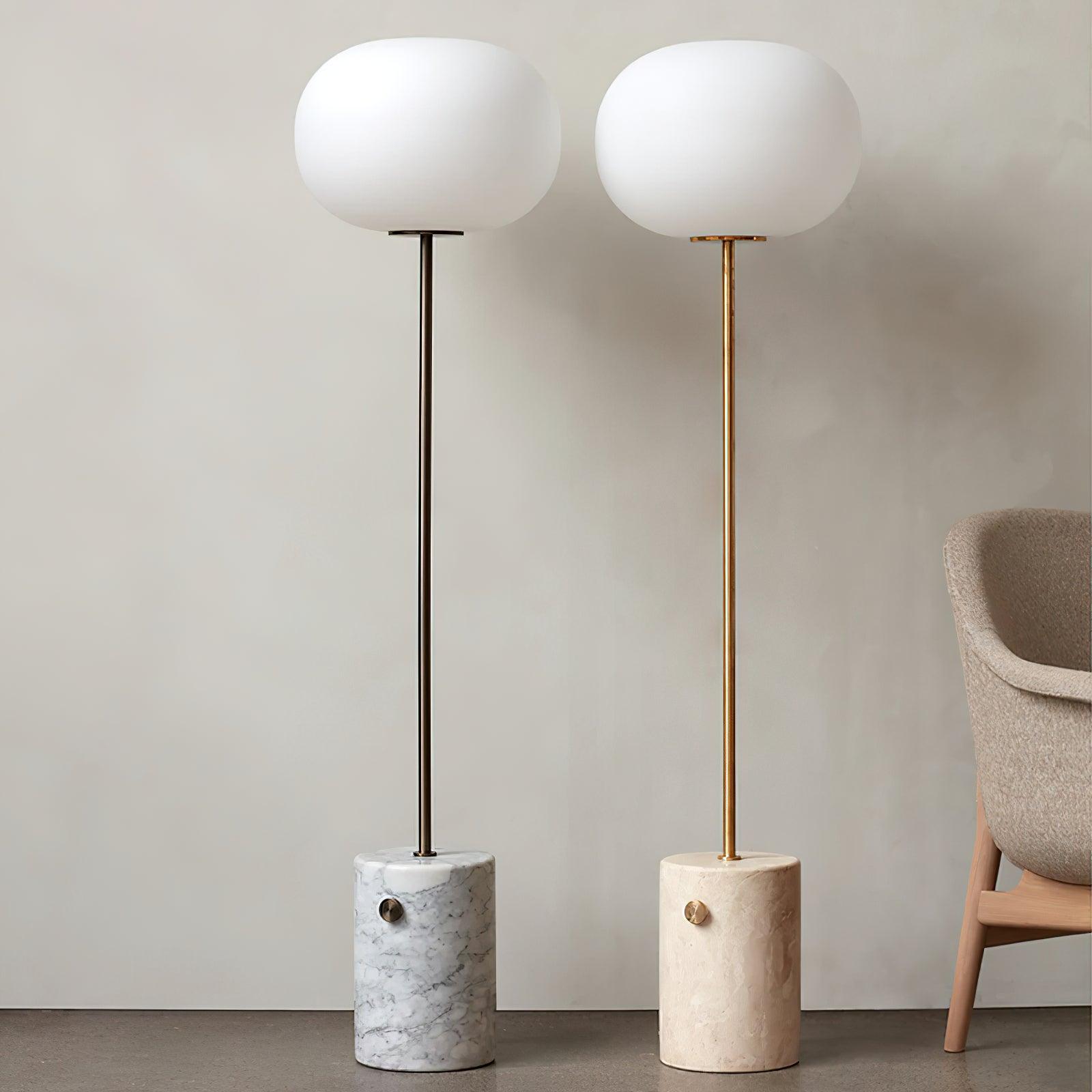Iloryra Column-Base Travertine Floor Lamp - Letslighting