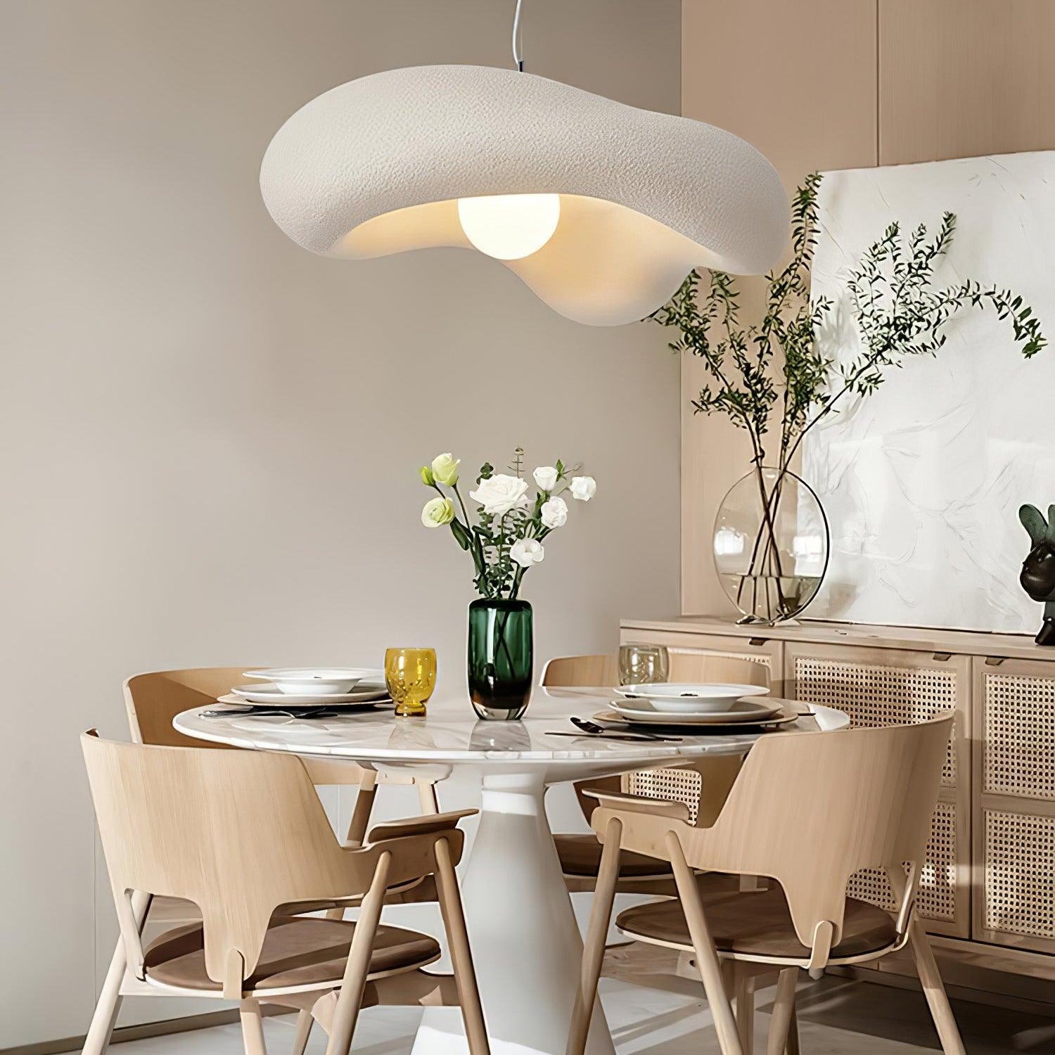 Avi Natural Wabi Sabi Livingroom Pendant Light - Letslighting