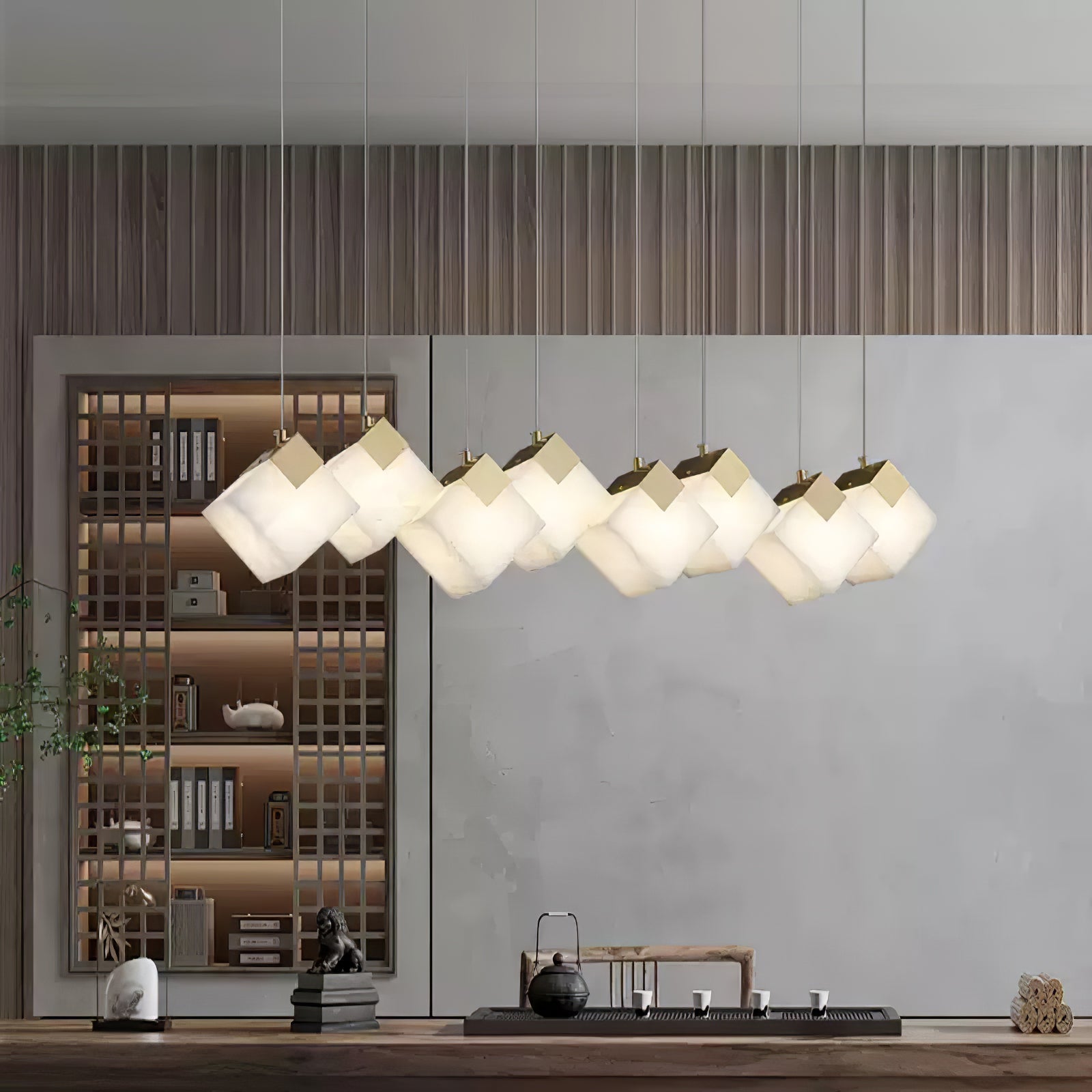 Vevariel Linear Alabaster Pendant Light