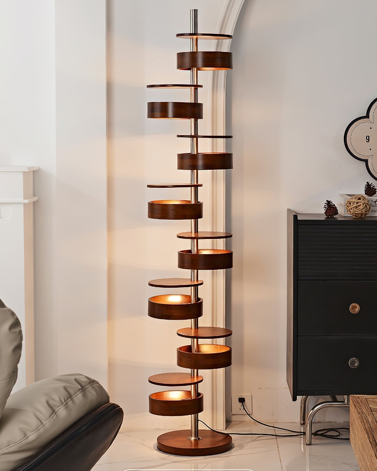 Lynix Wooden Floor Lamp - Letslighting