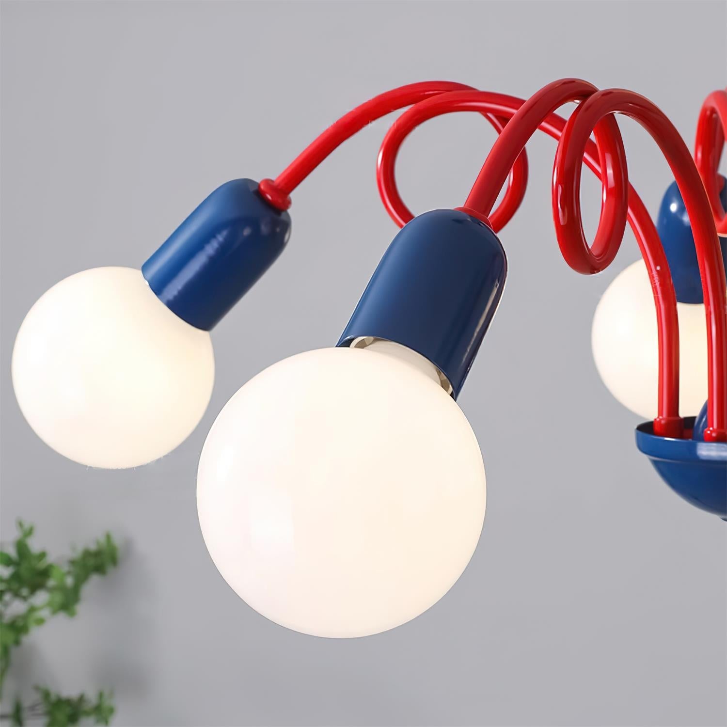 Luminosa Chandelier Red Blue Playful Joy - Letslighting