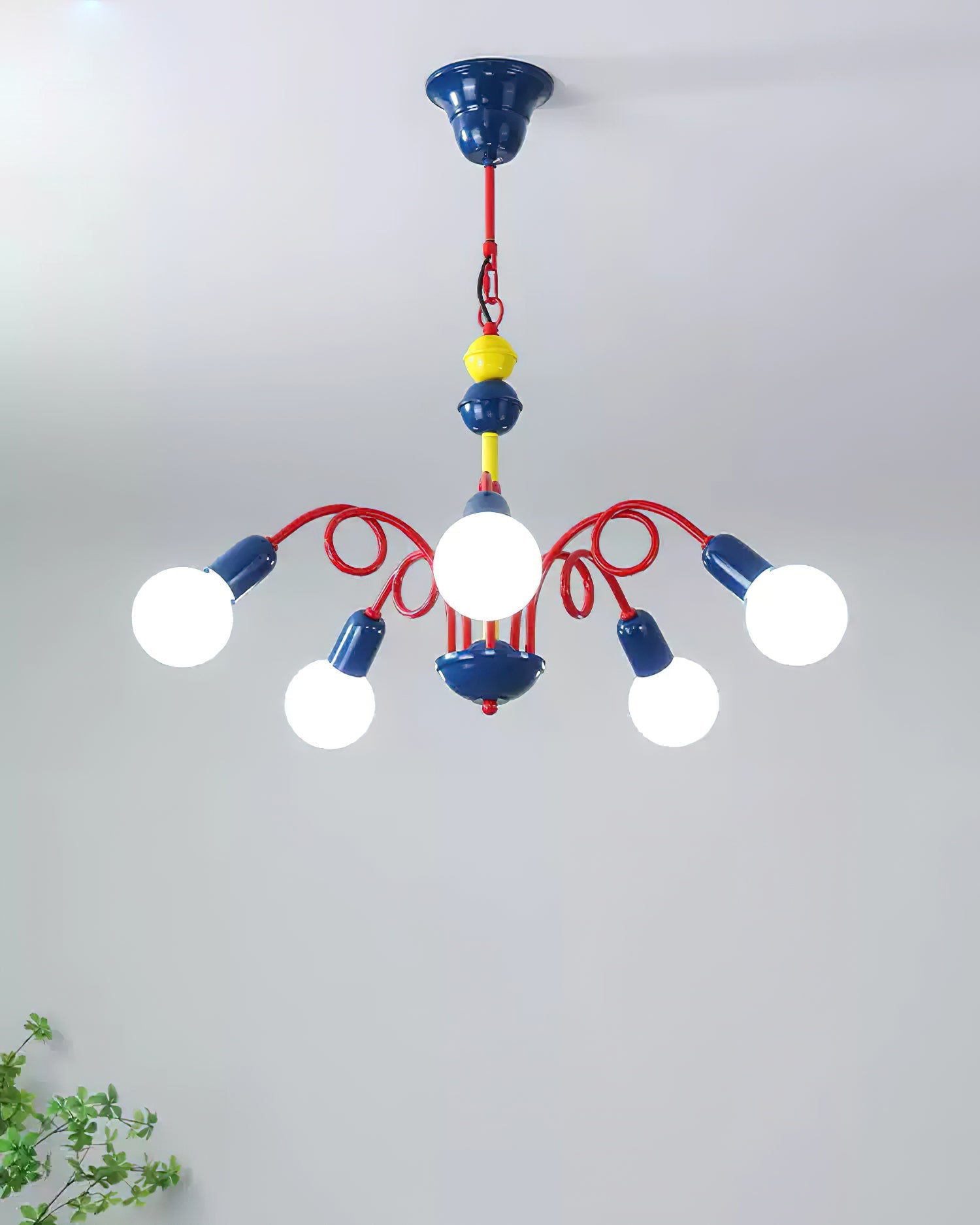 Luminosa Chandelier Red Blue Playful Joy - Letslighting