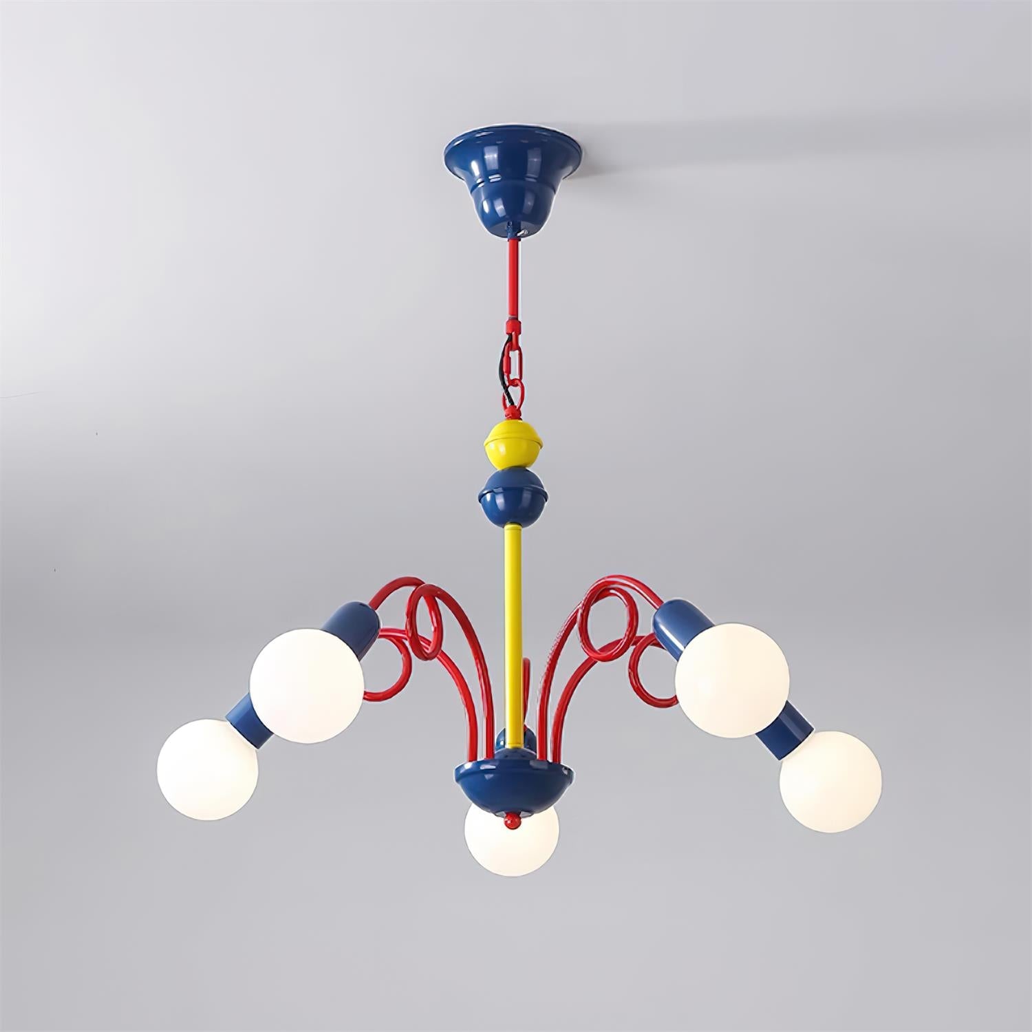 Luminosa Chandelier Red Blue Playful Joy - Letslighting