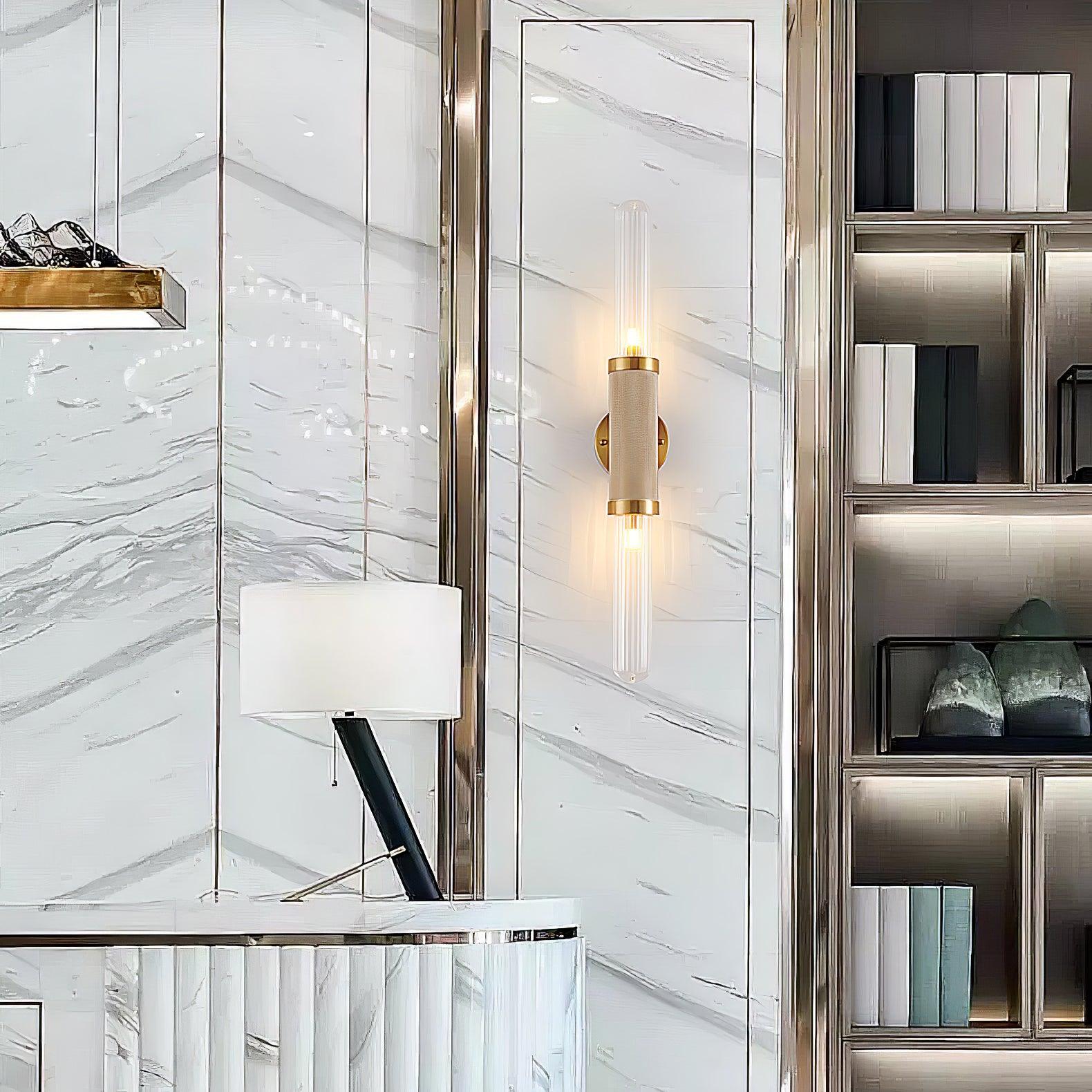 Alorira Nordic Art Column Glass Wall Sconce - Letslighting