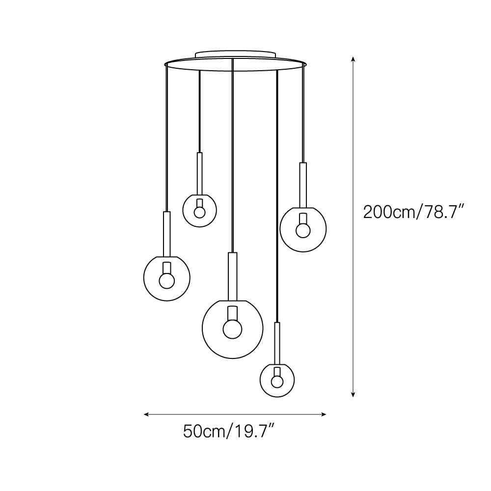 Vetheel Traditional Cloud Glass Pendant Lamp - Letslighting
